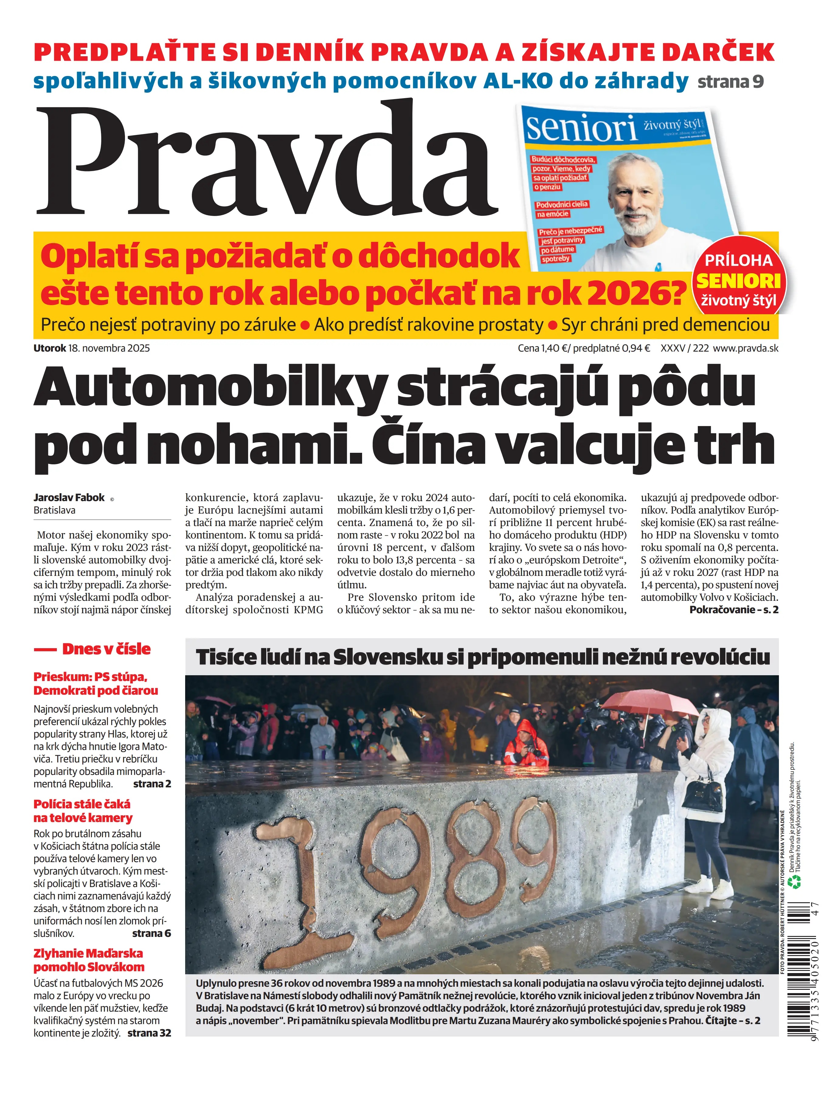 Pravda zo dňa 18.11.2025