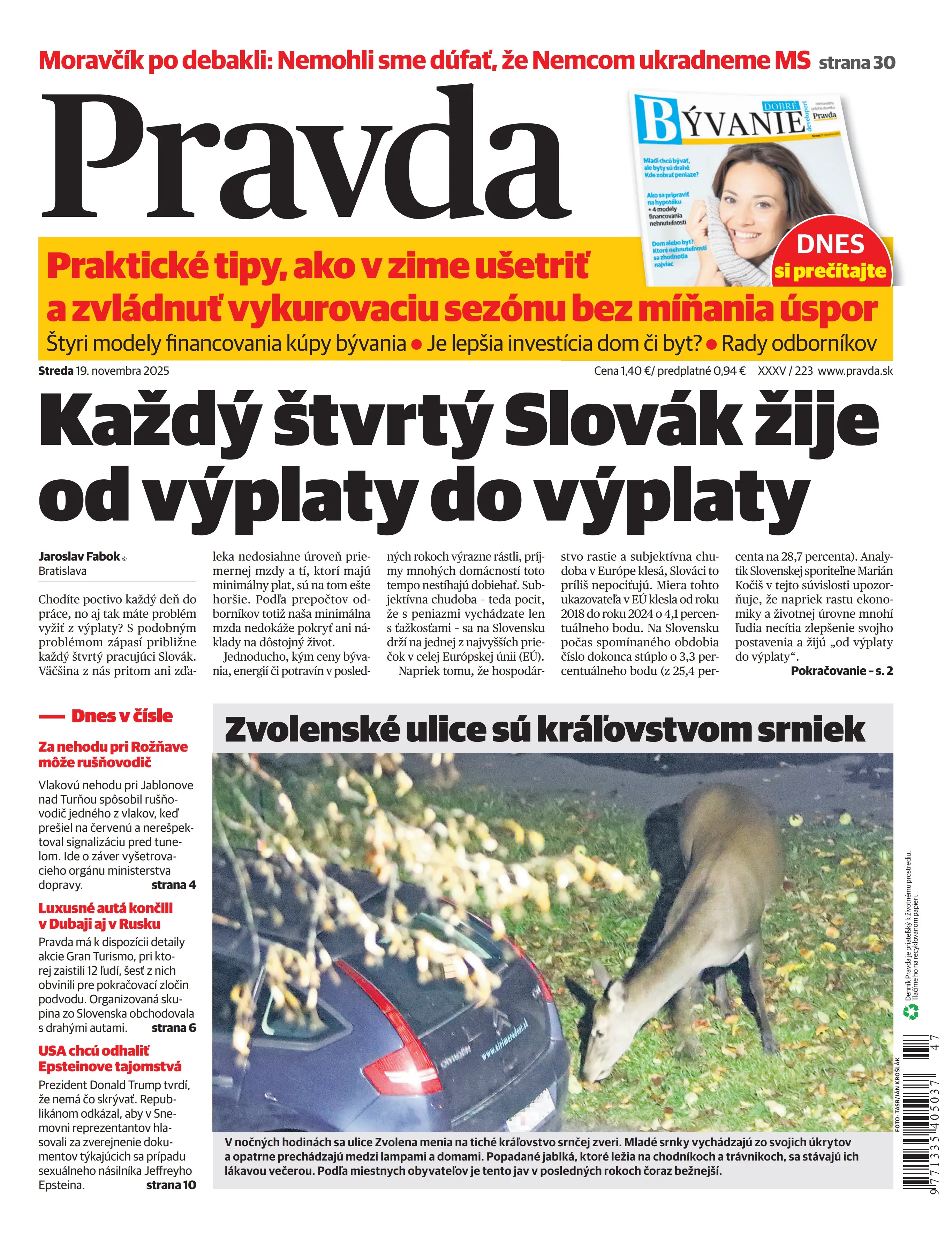 Pravda zo dňa 19.11.2025