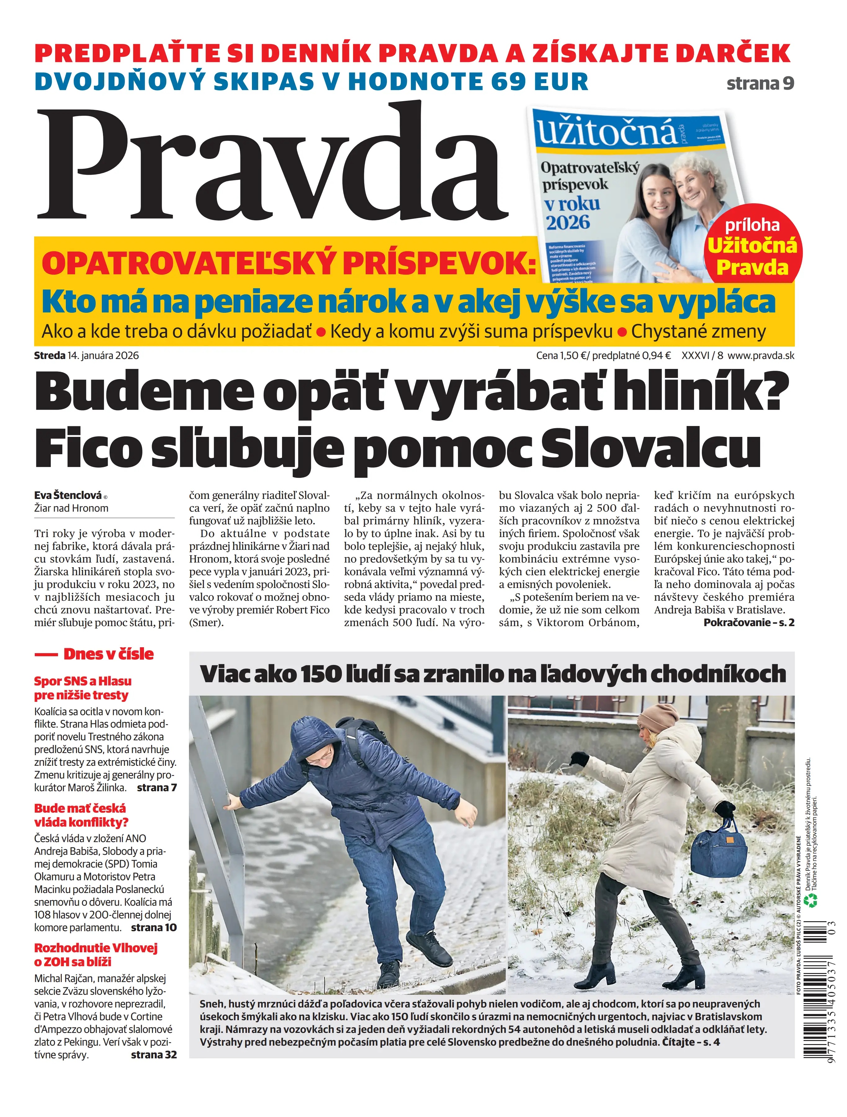 Pravda zo dňa 14.1.2026