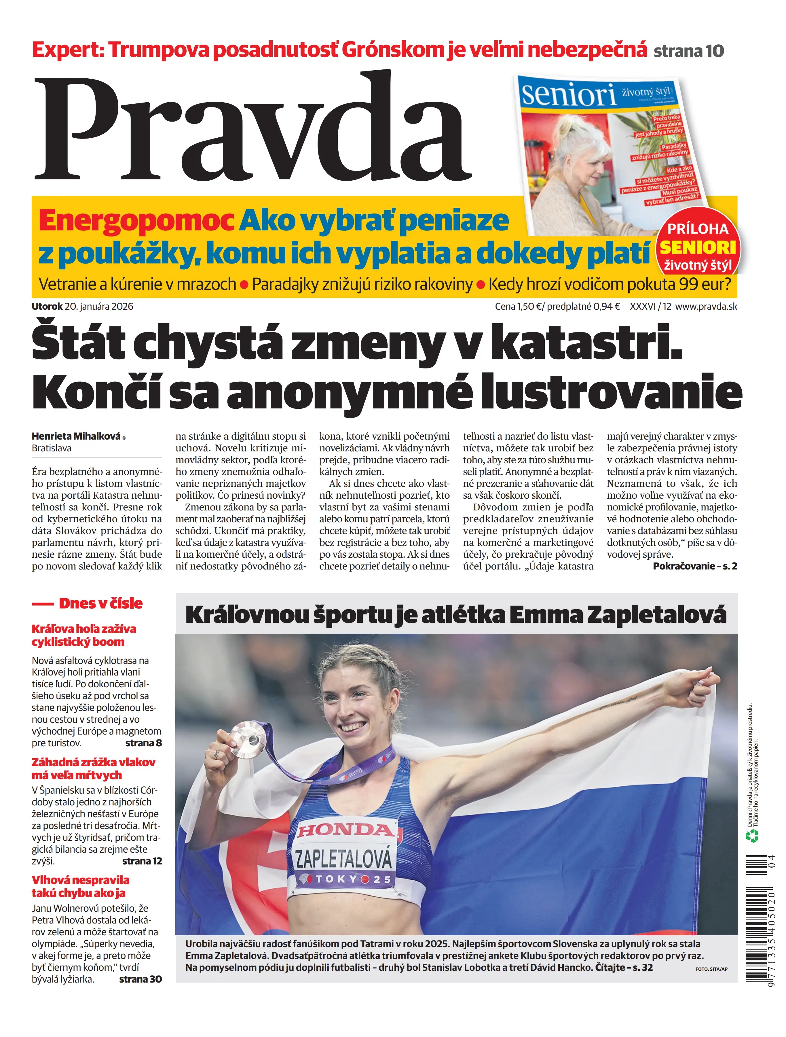 Pravda zo dňa 20.1.2026