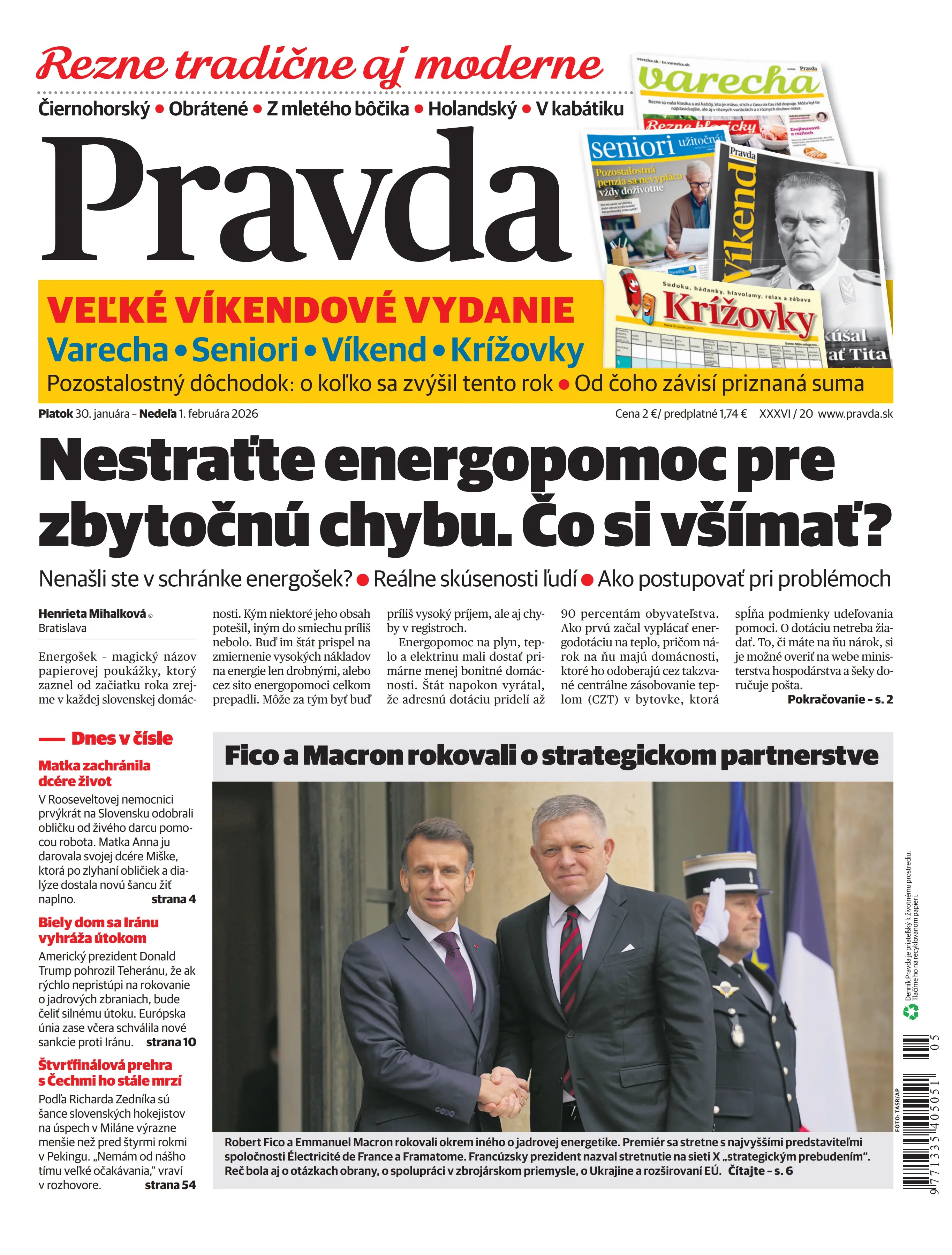 Pravda zo dňa 30.1.2026