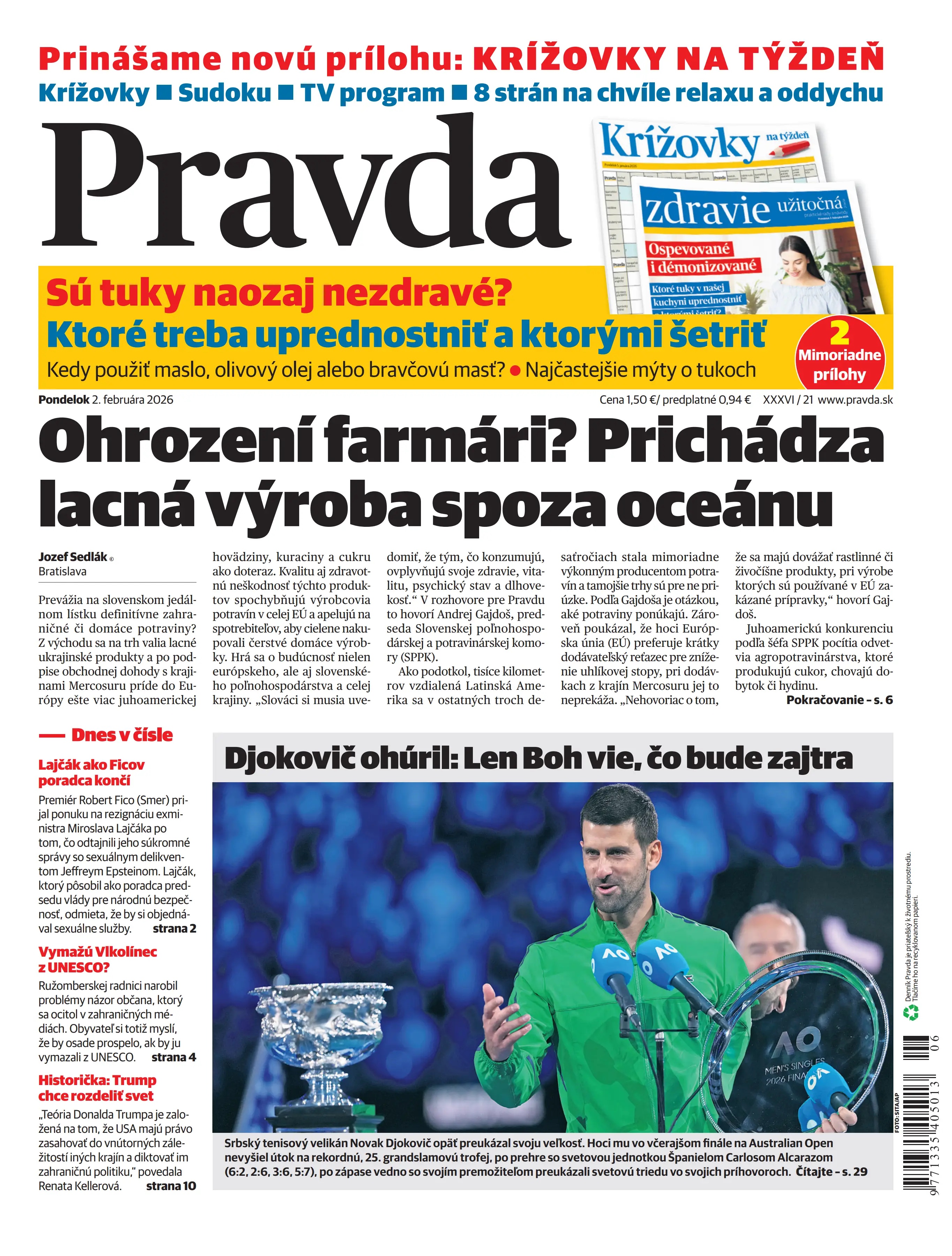 Pravda zo dňa 2.2.2026