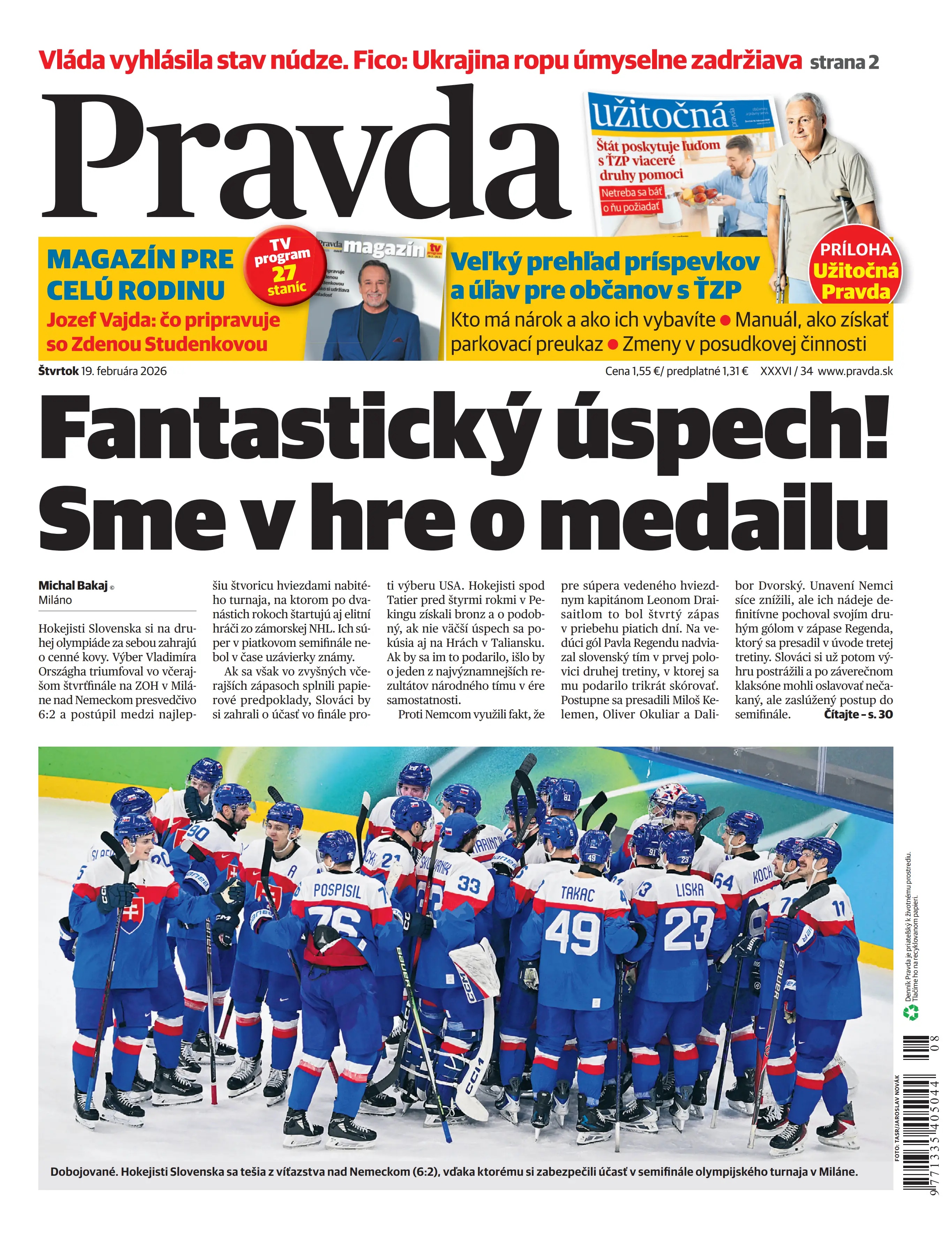 Pravda zo dňa 19.2.2026