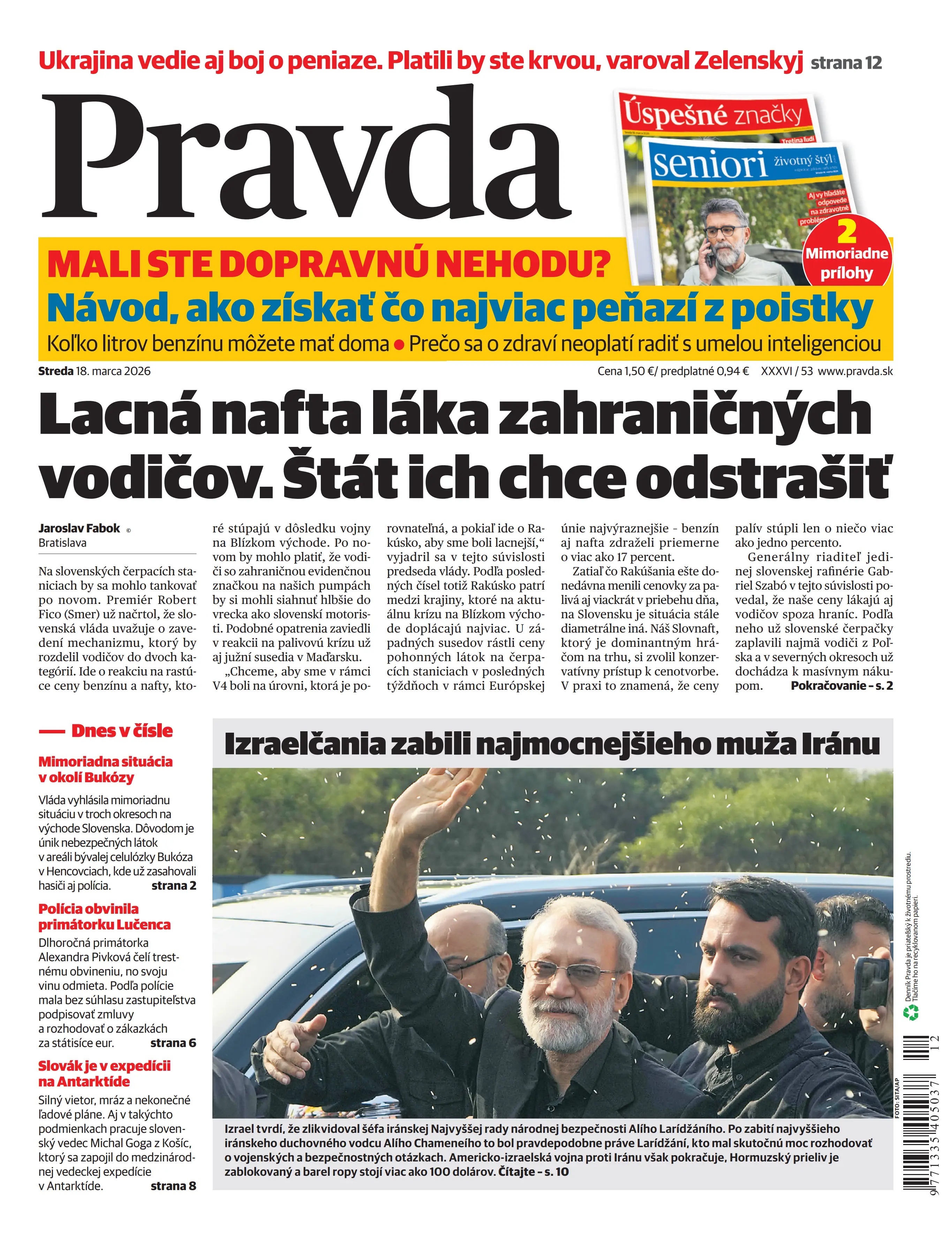 Pravda zo dňa 18.3.2026