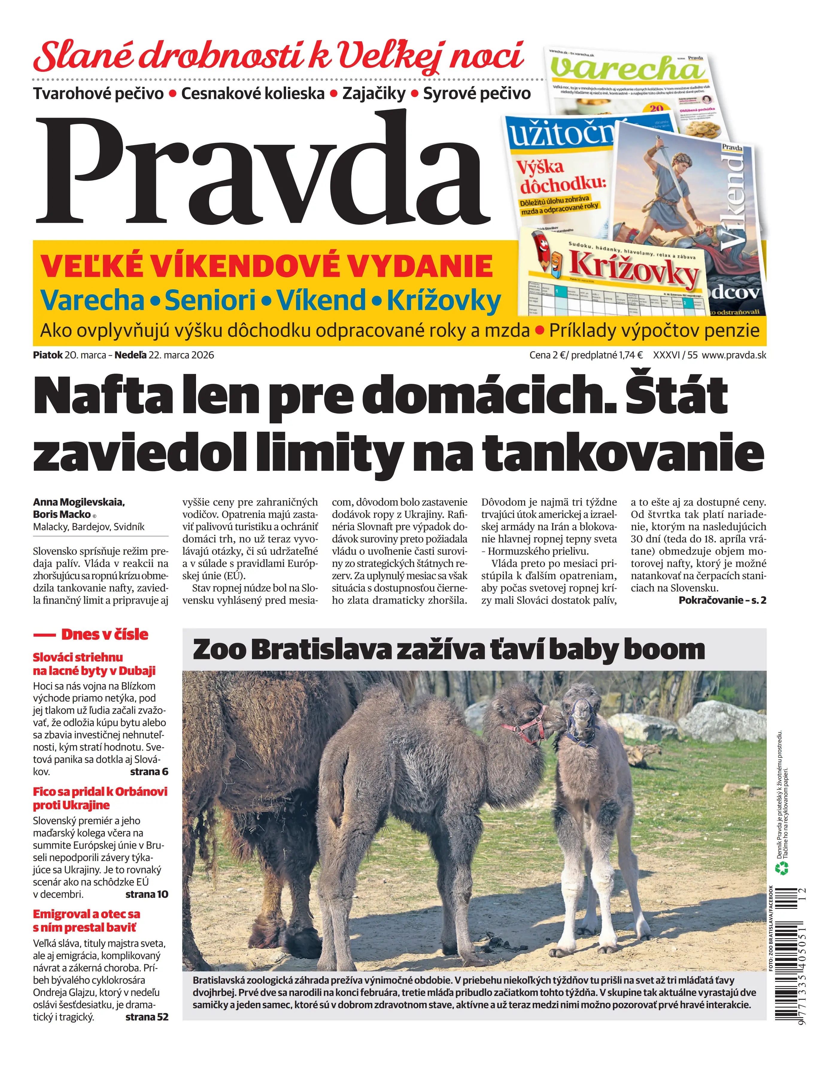 Pravda zo dňa 20.3.2026