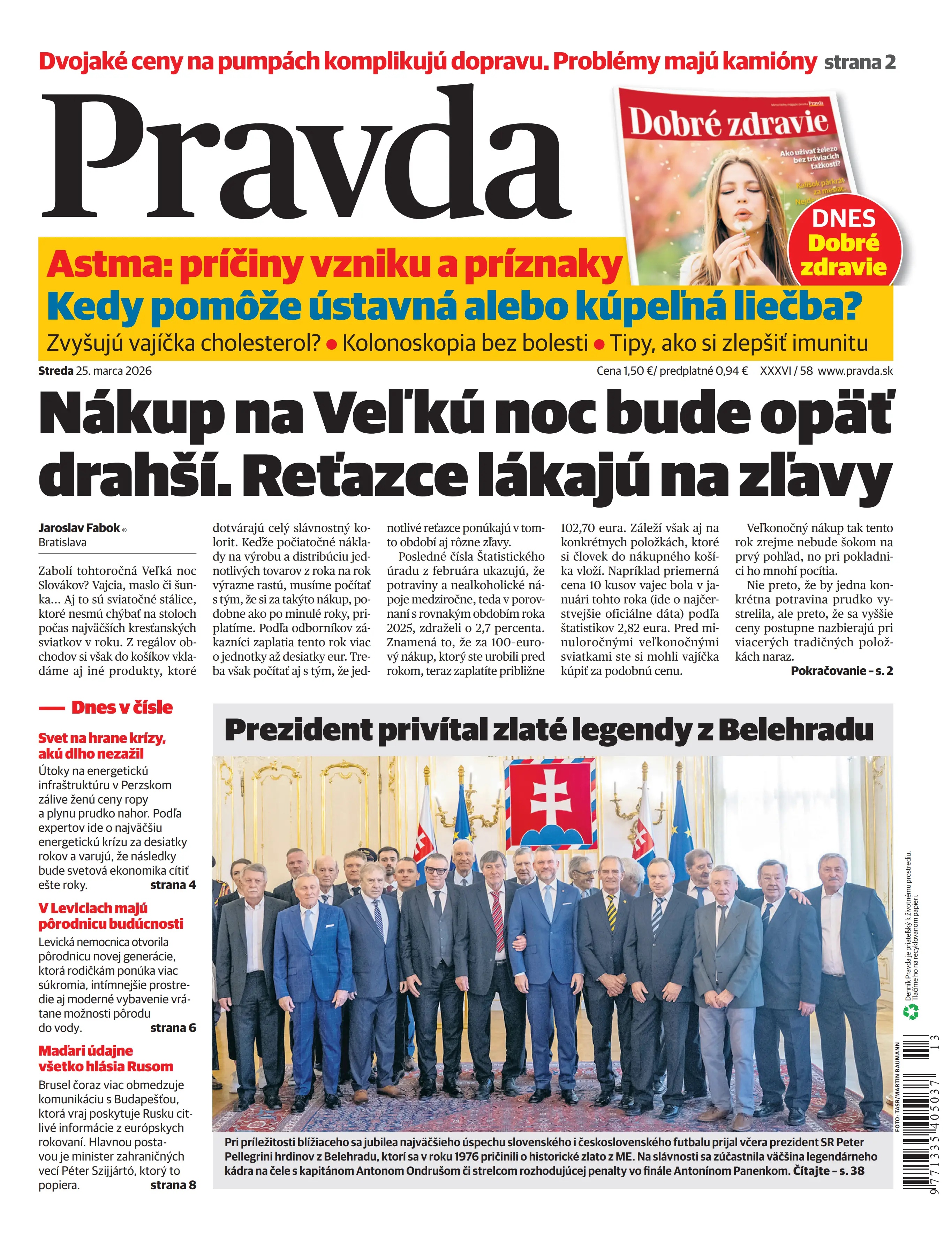 Pravda zo dňa 25.3.2026