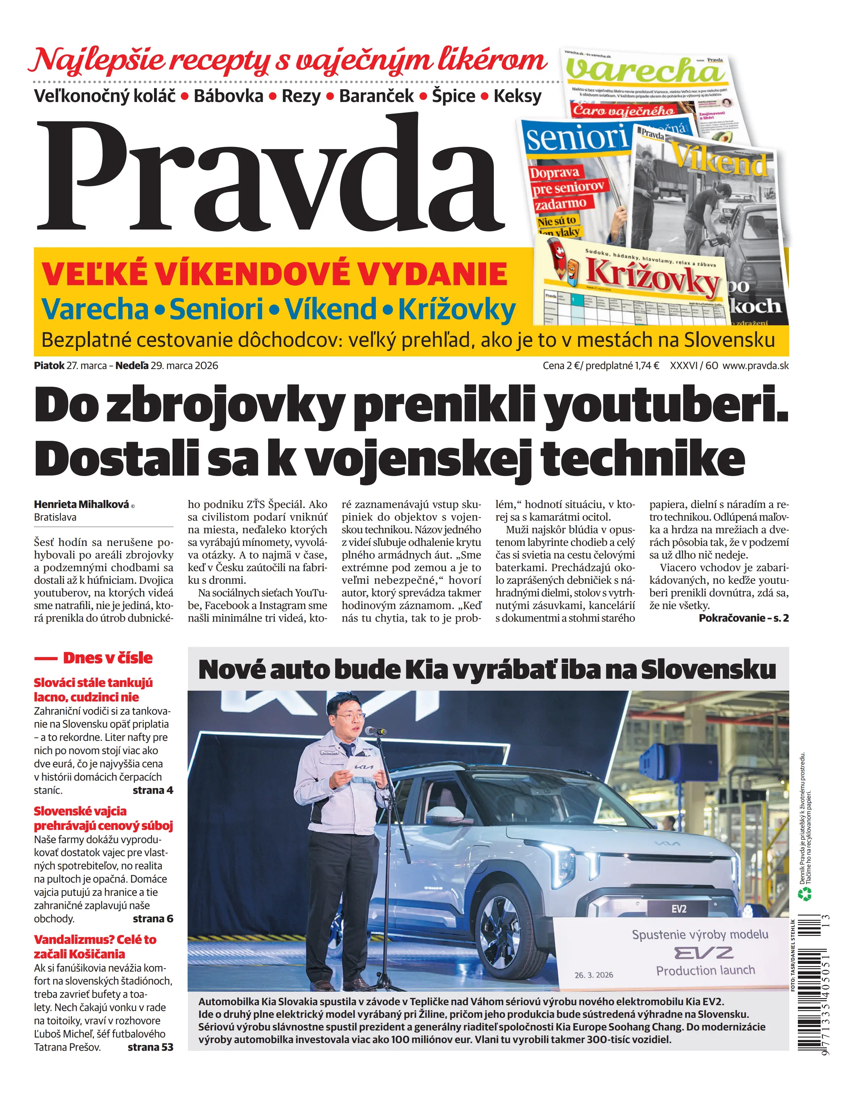 Pravda zo dňa 27.3.2026