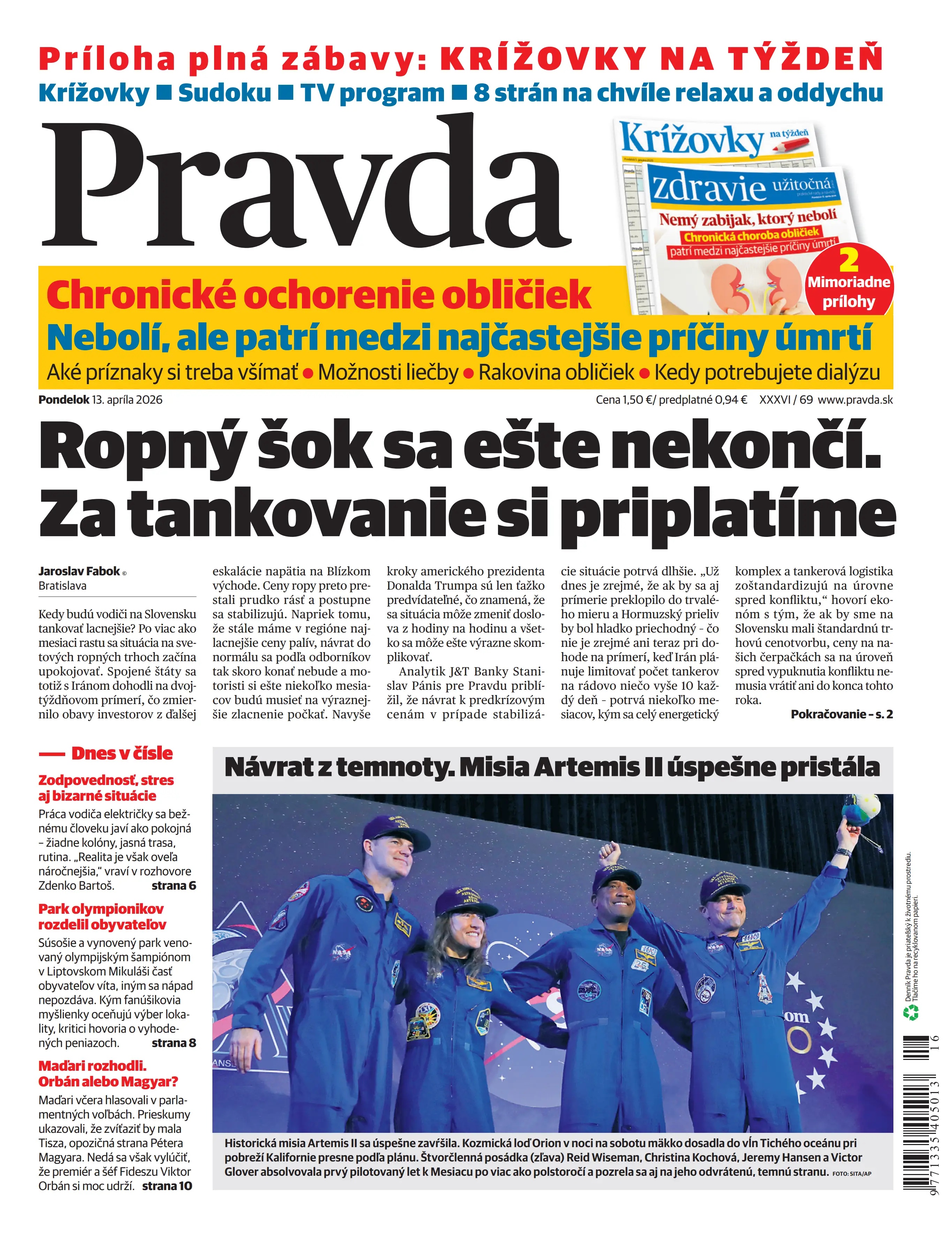 Pravda zo dňa 13.4.2026