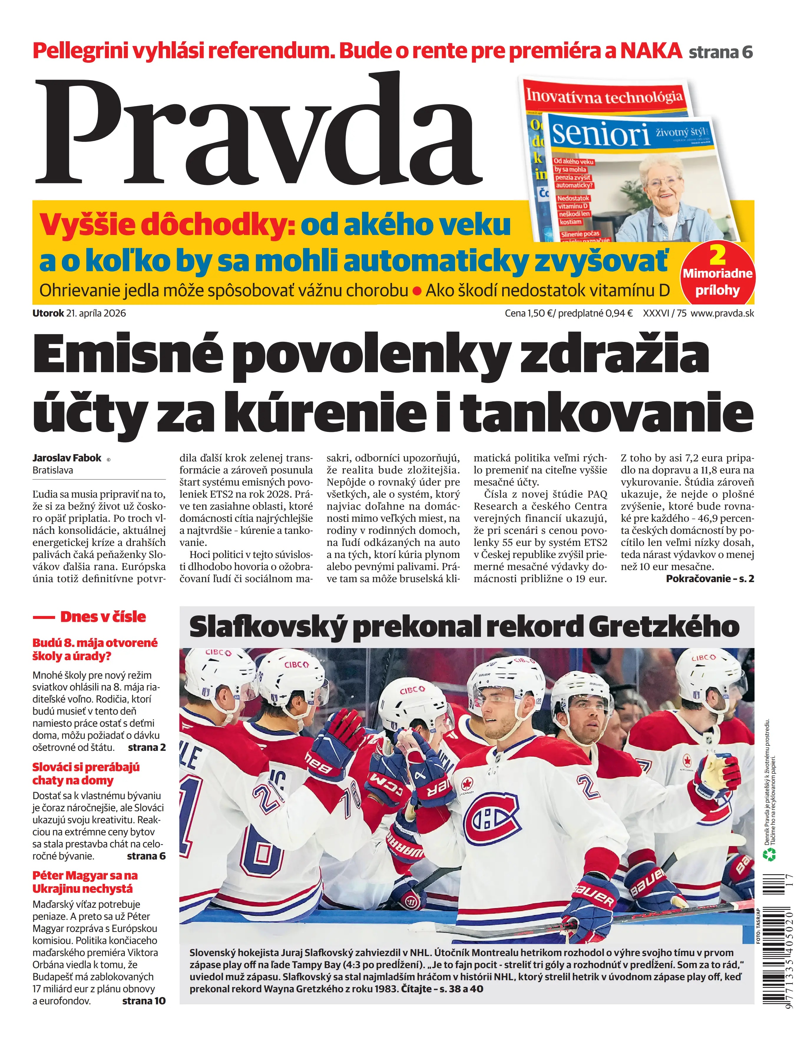 Pravda zo dňa 21.4.2026