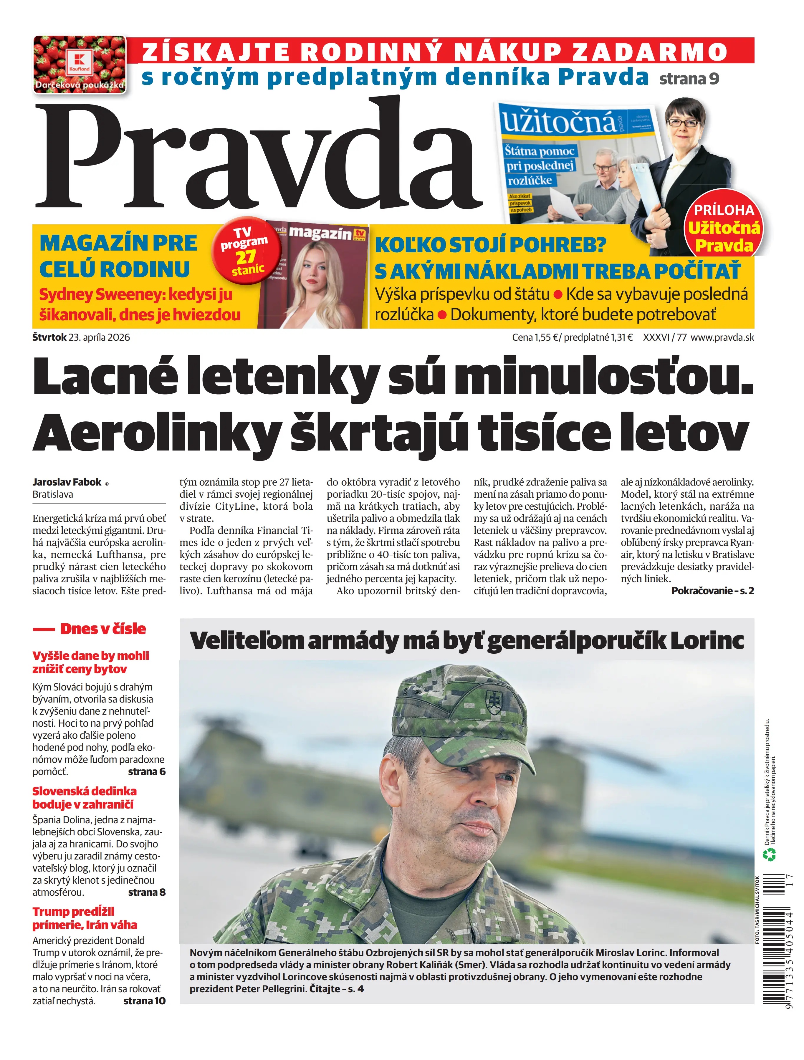 Pravda zo dňa 23.4.2026