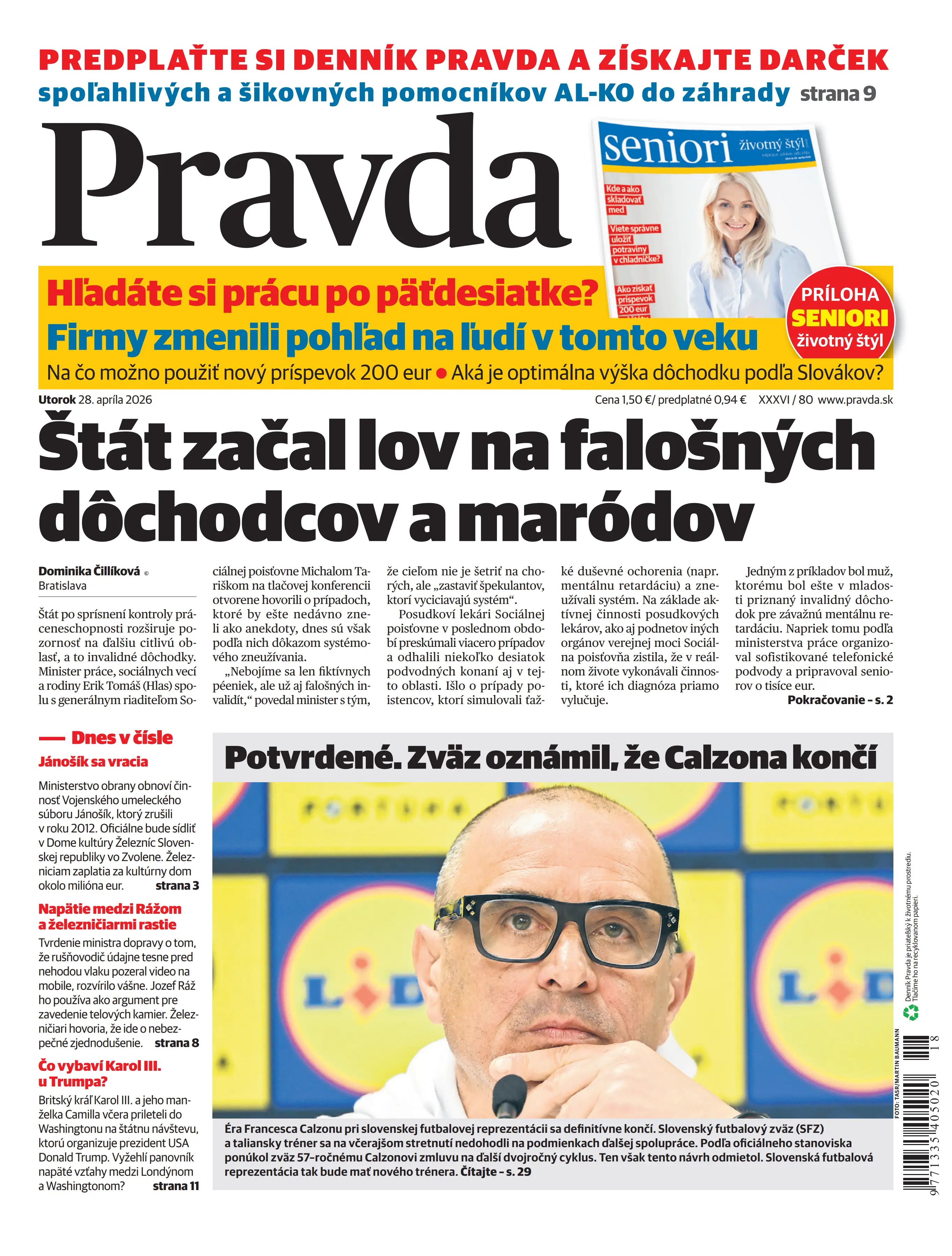 Pravda zo dňa 28.4.2026