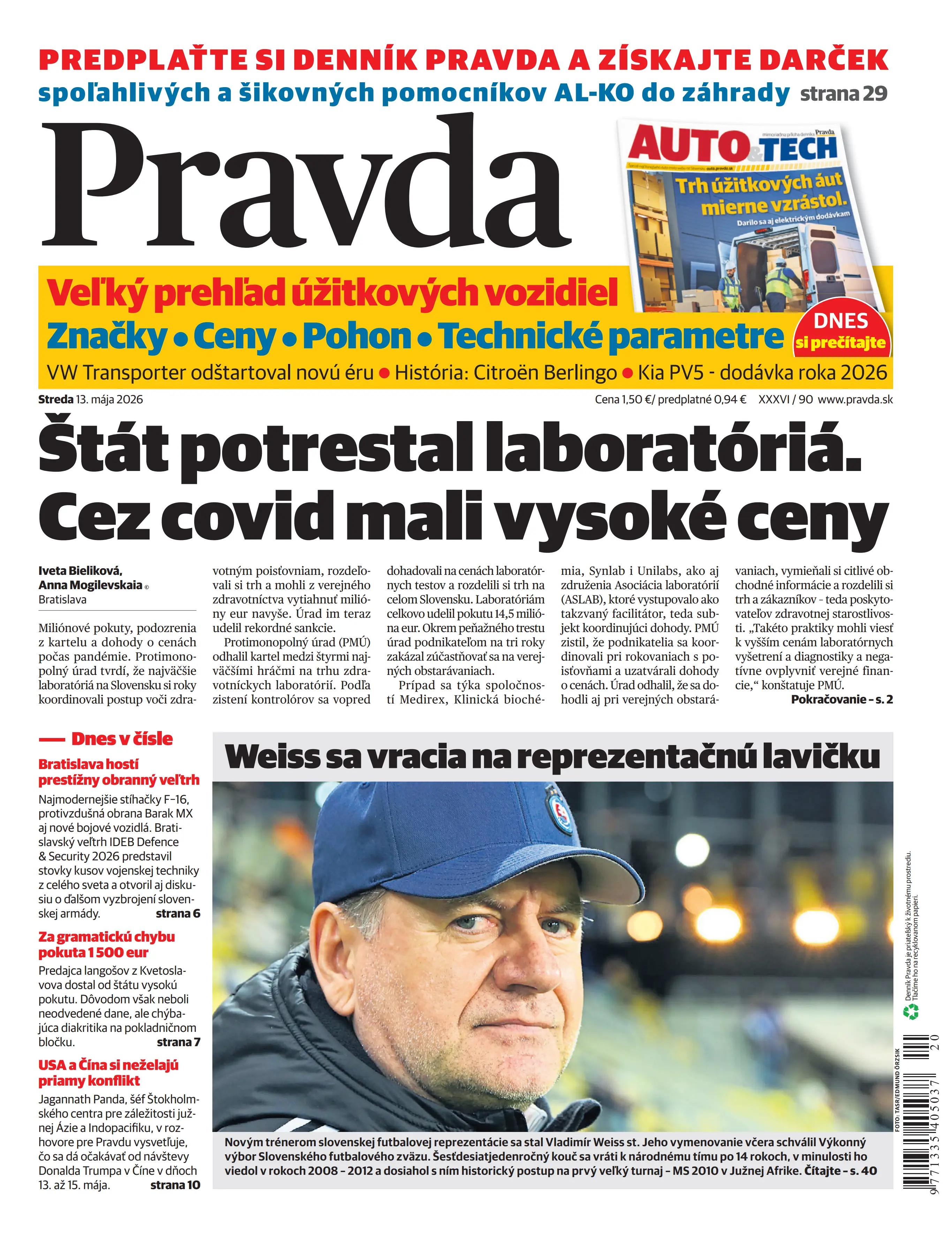 Pravda zo dňa 13.5.2026