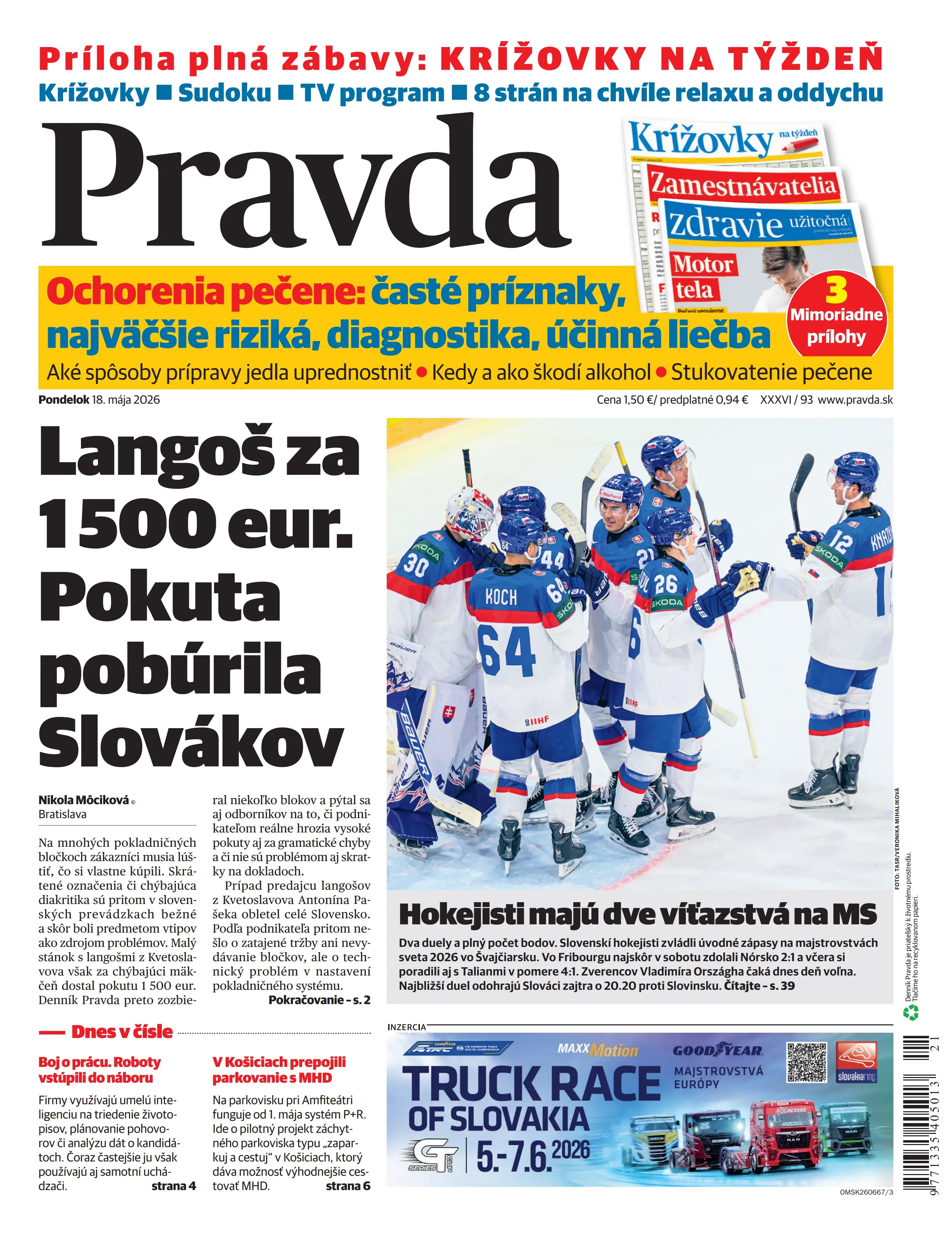 Pravda zo dňa 18.5.2026