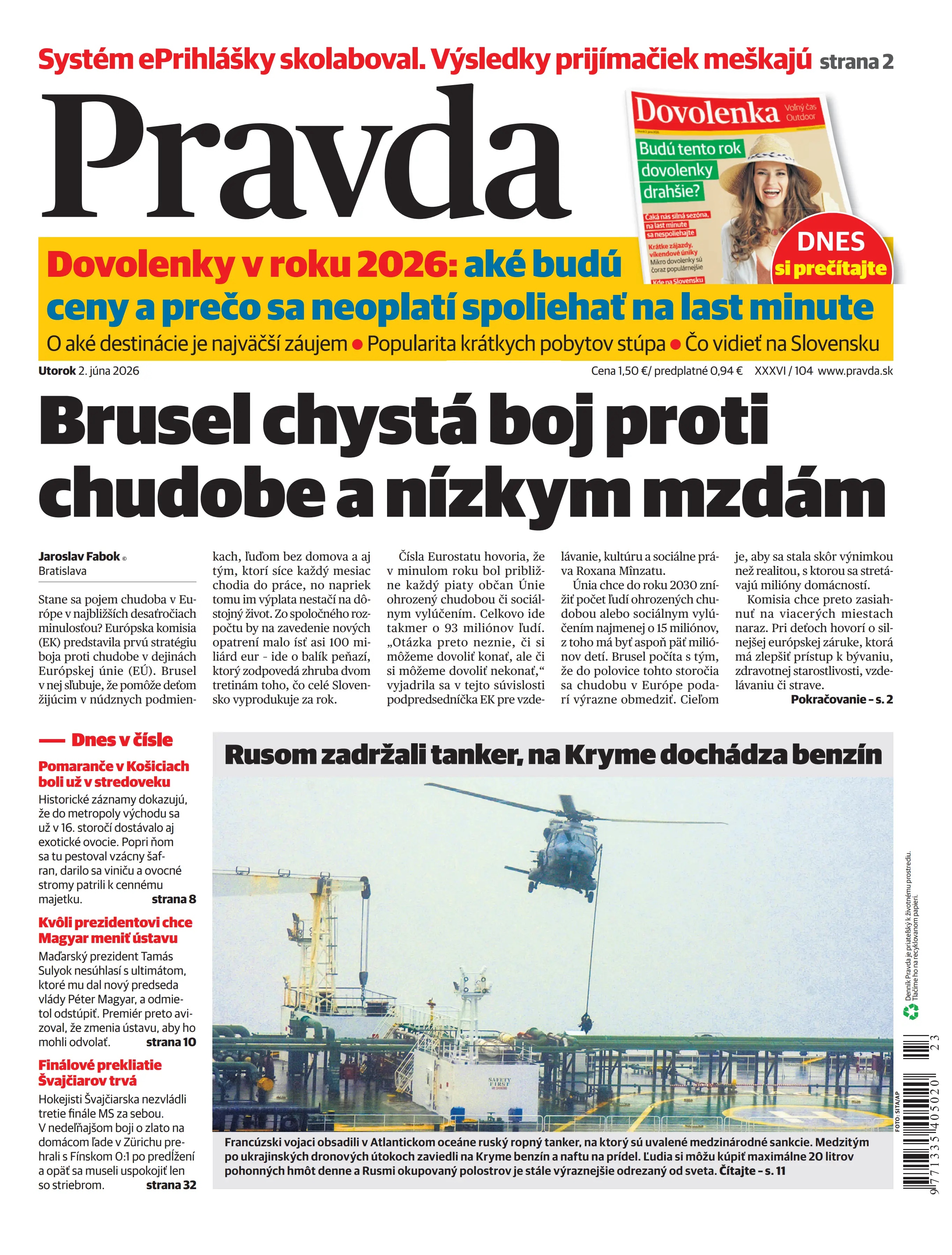 Pravda zo dňa 2.6.2026
