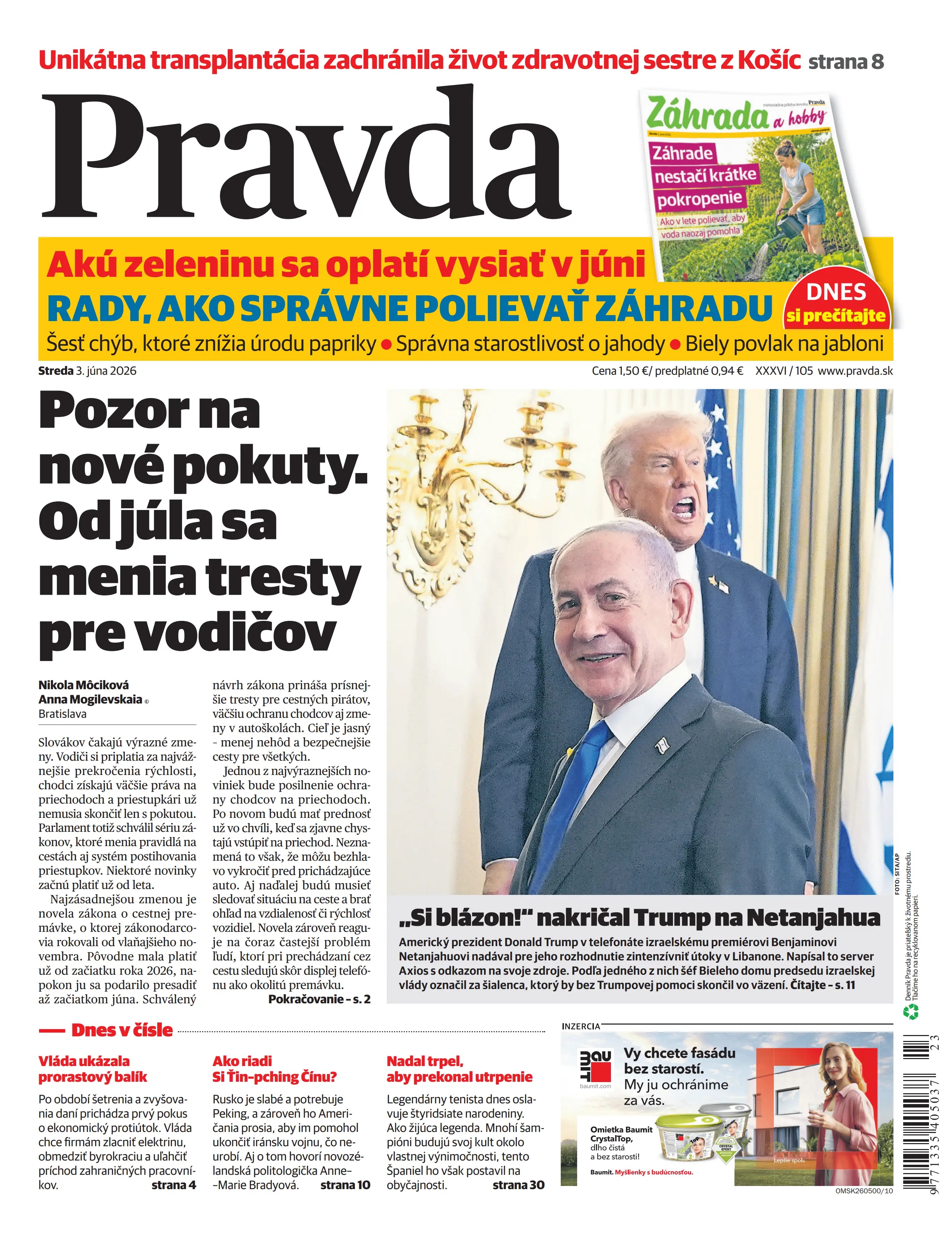 Pravda zo dňa 3.6.2026