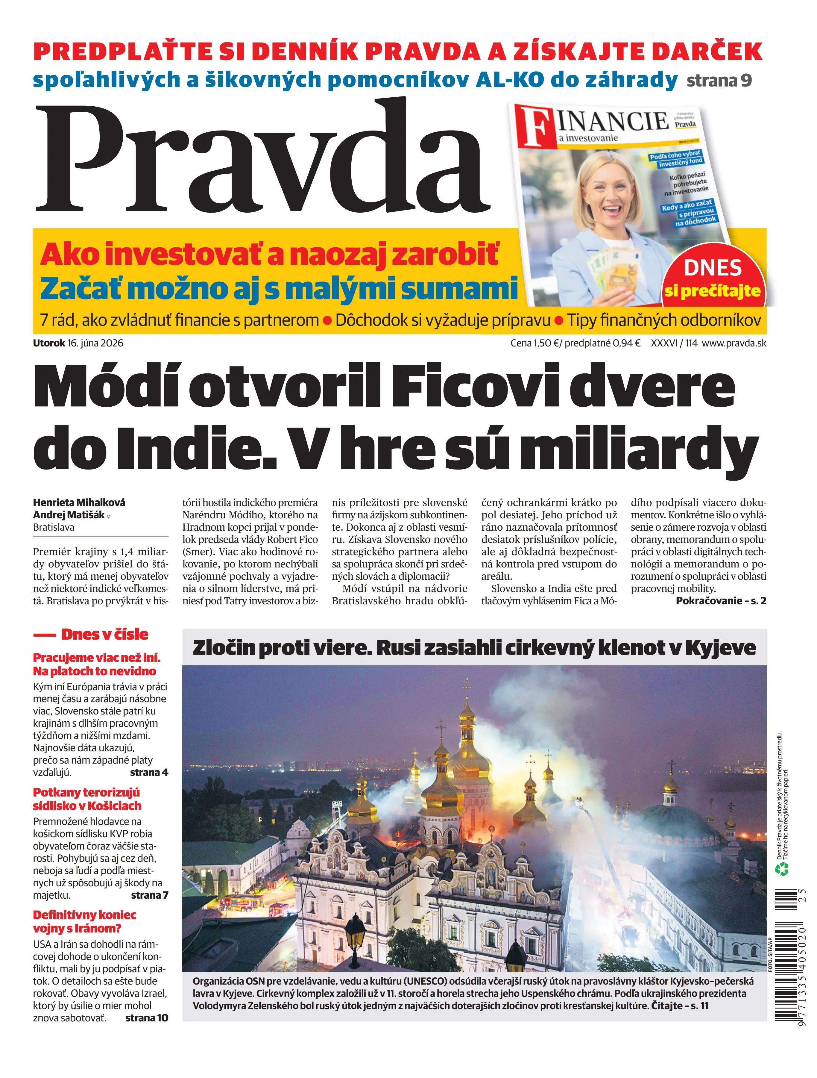 Pravda zo dňa 16.6.2026