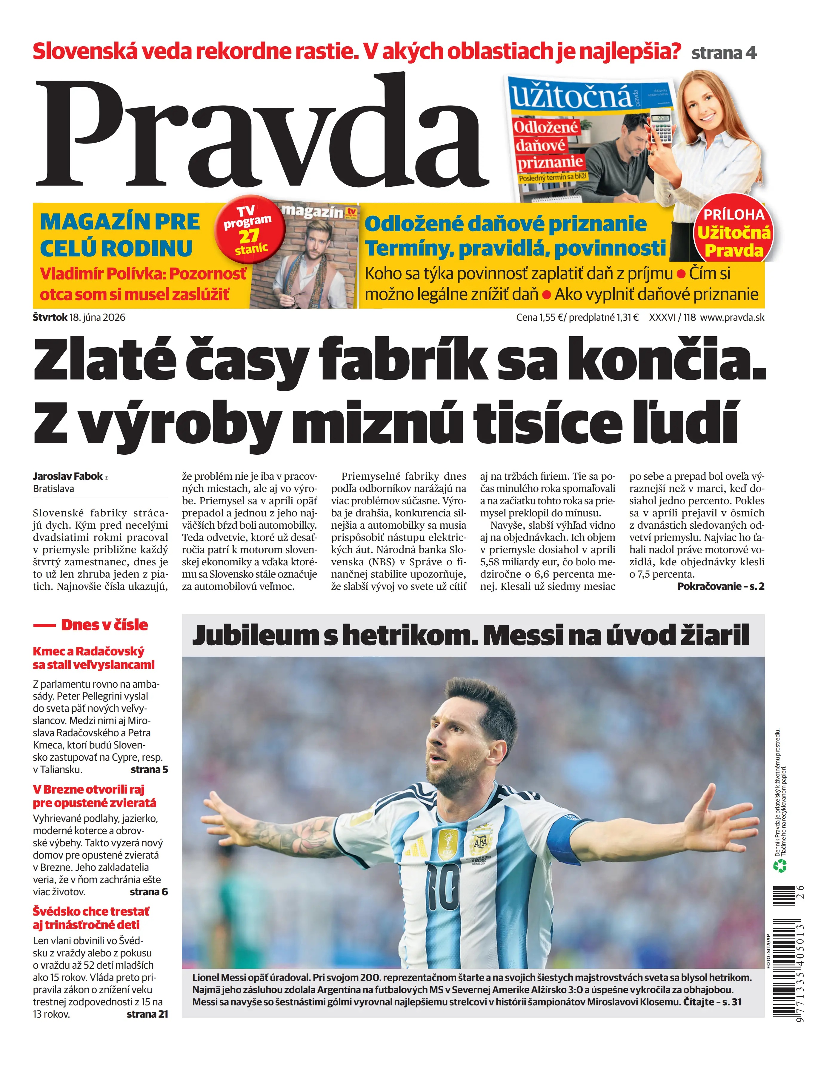Pravda zo dňa 18.6.2026