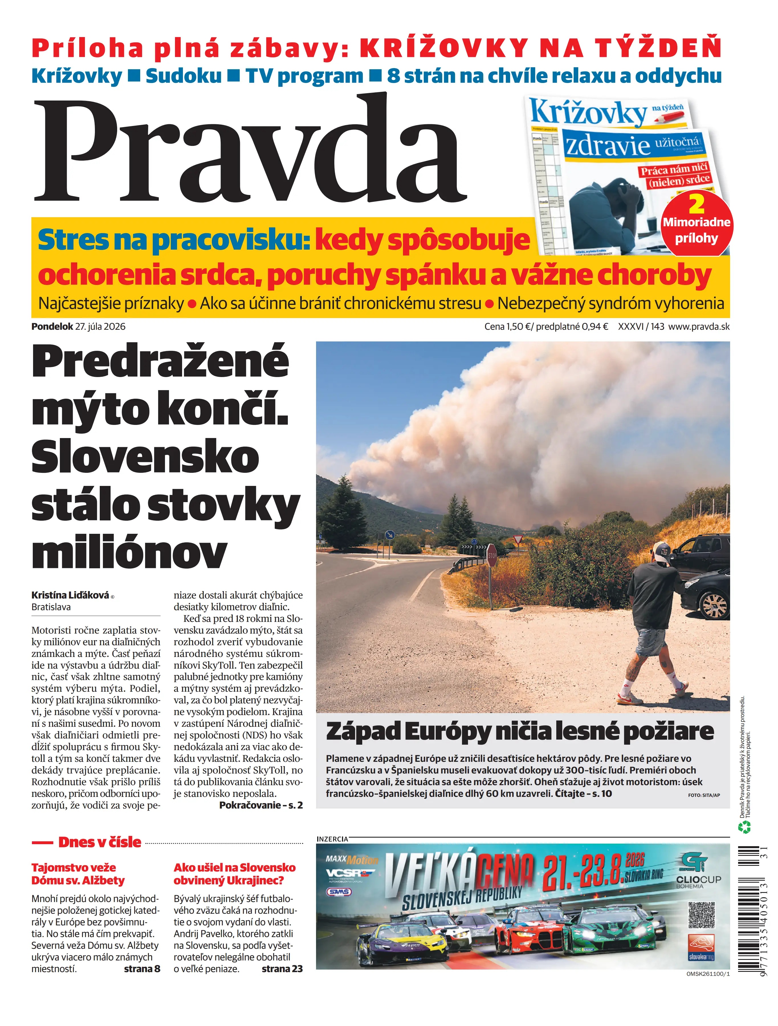 Pravda zo dňa 27.7.2026