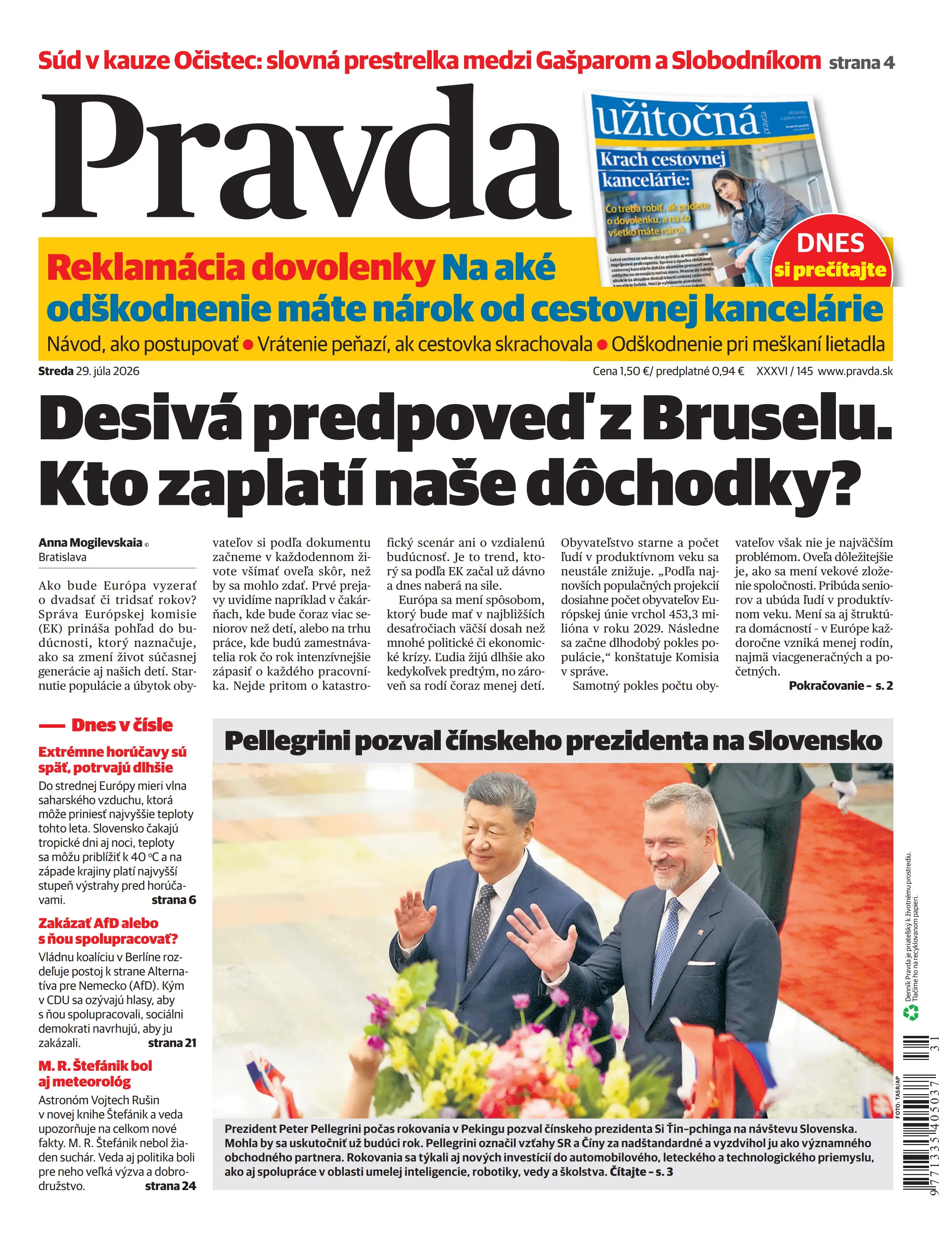 Pravda zo dňa 29.7.2026