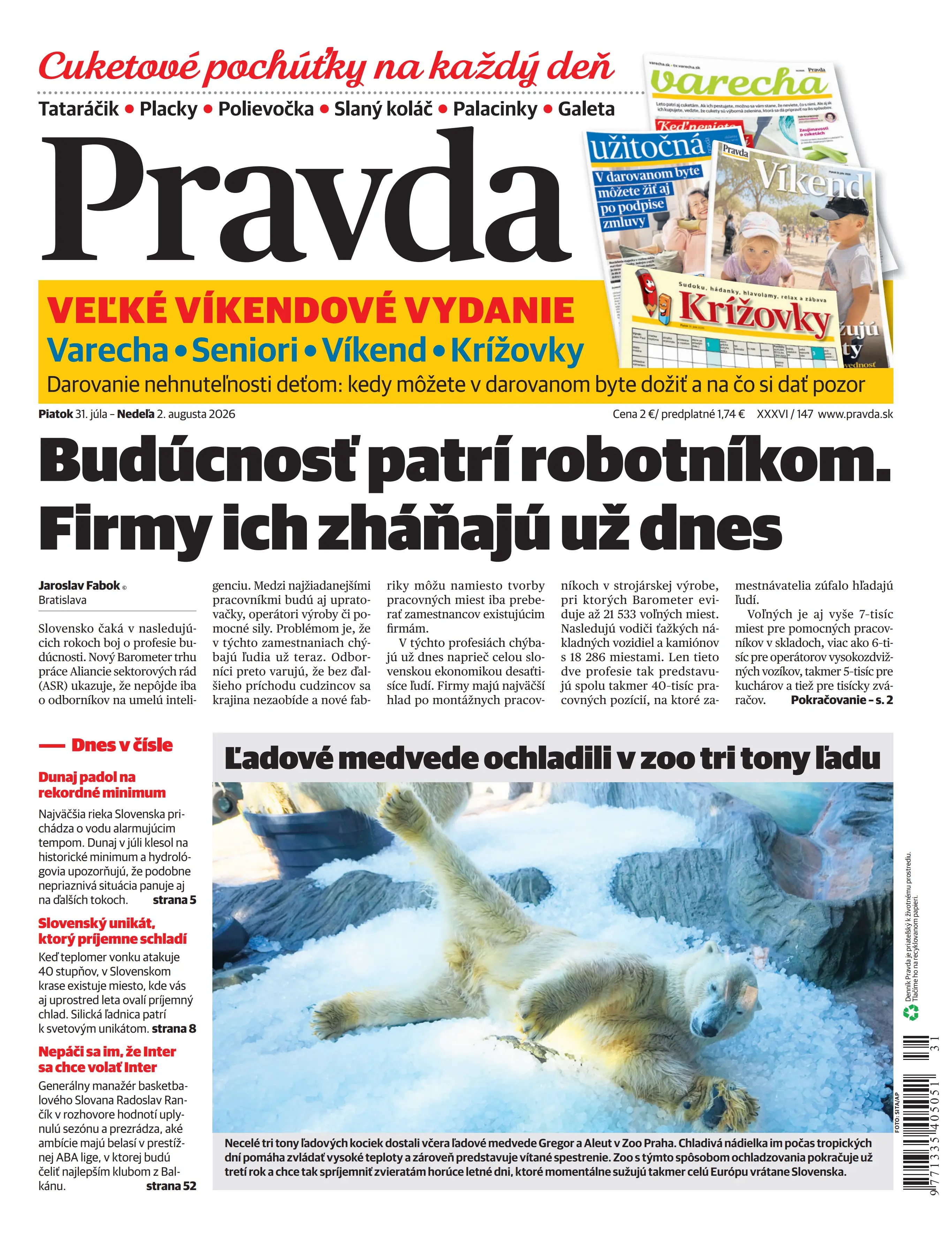 Pravda zo dňa 31.7.2026