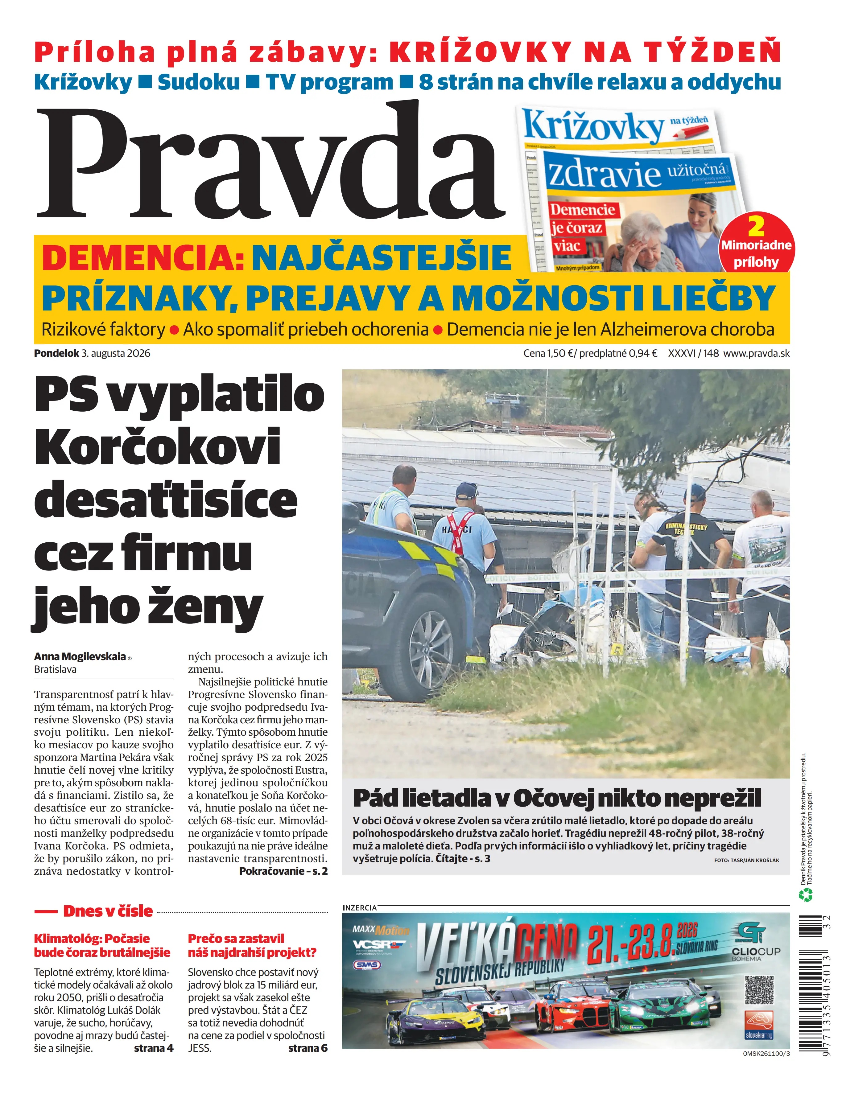 Pravda zo dňa 3.8.2026