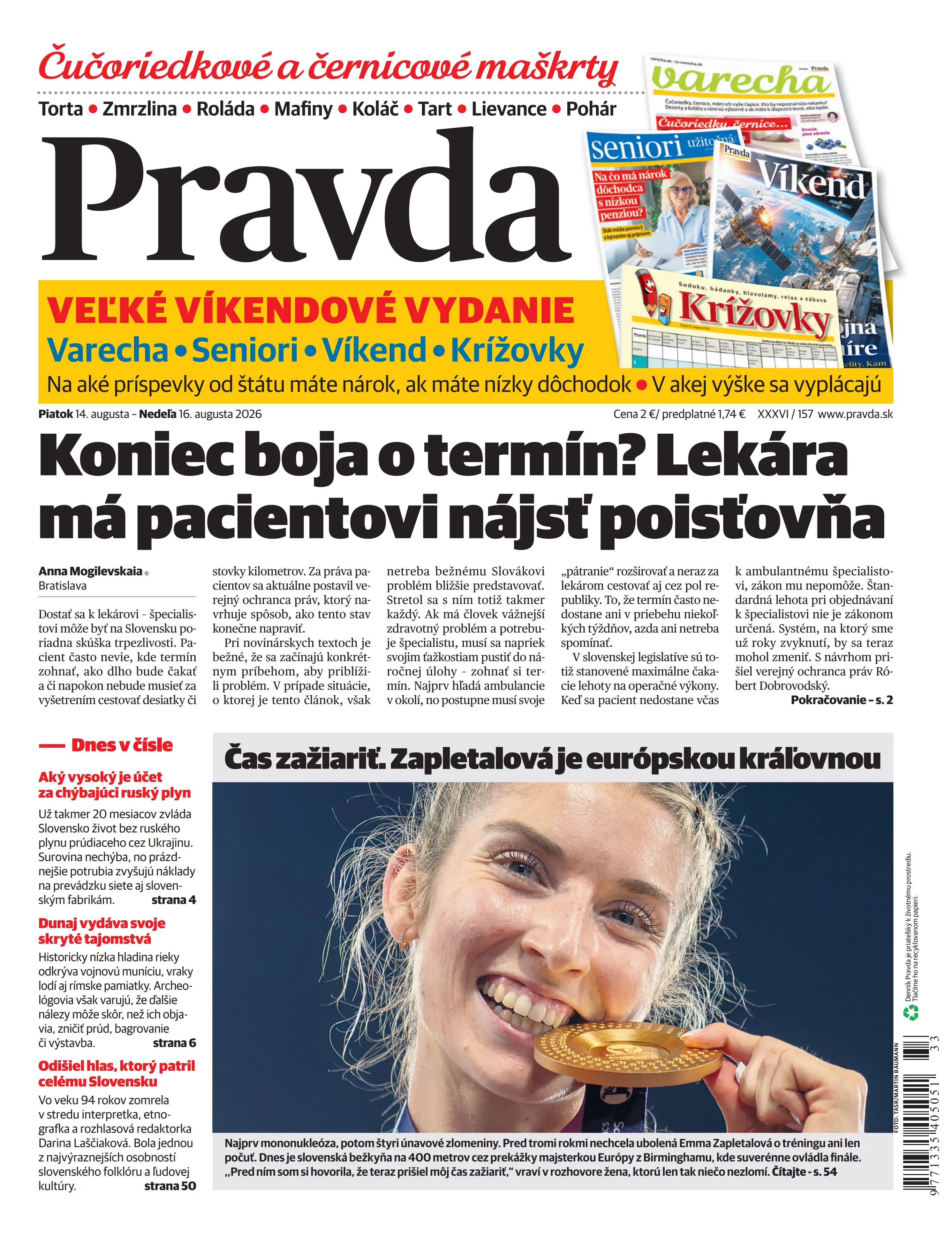 Pravda zo dňa 14.8.2026