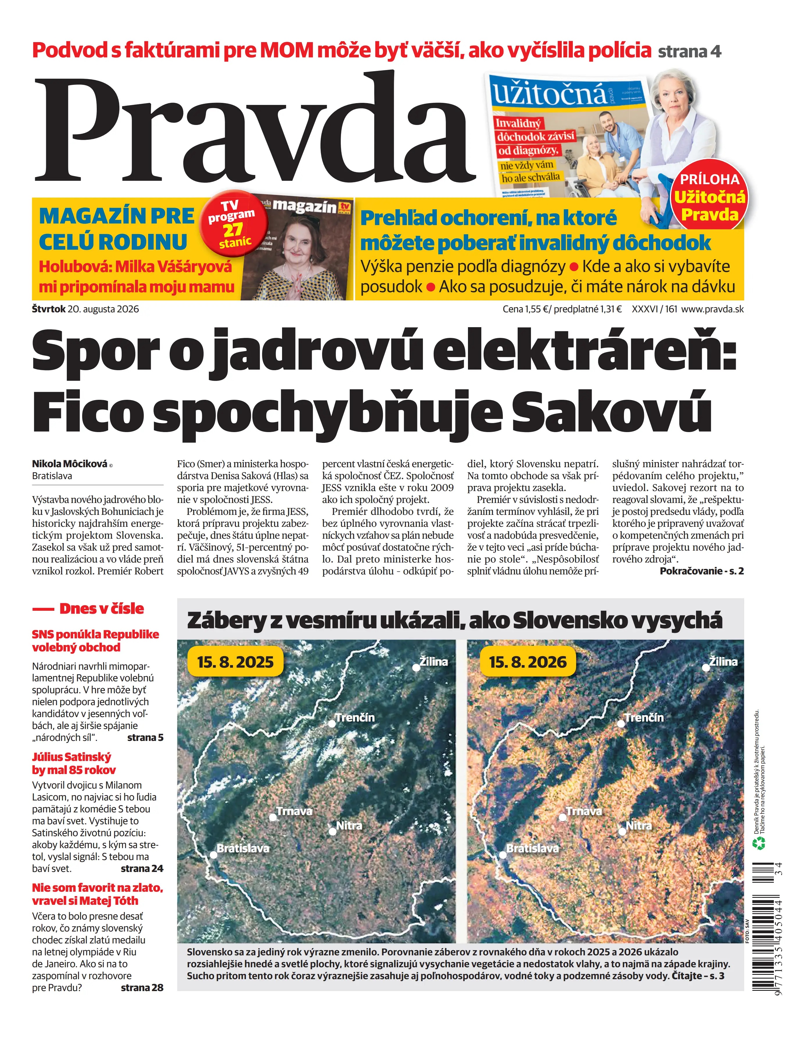 Pravda zo dňa 20.8.2026