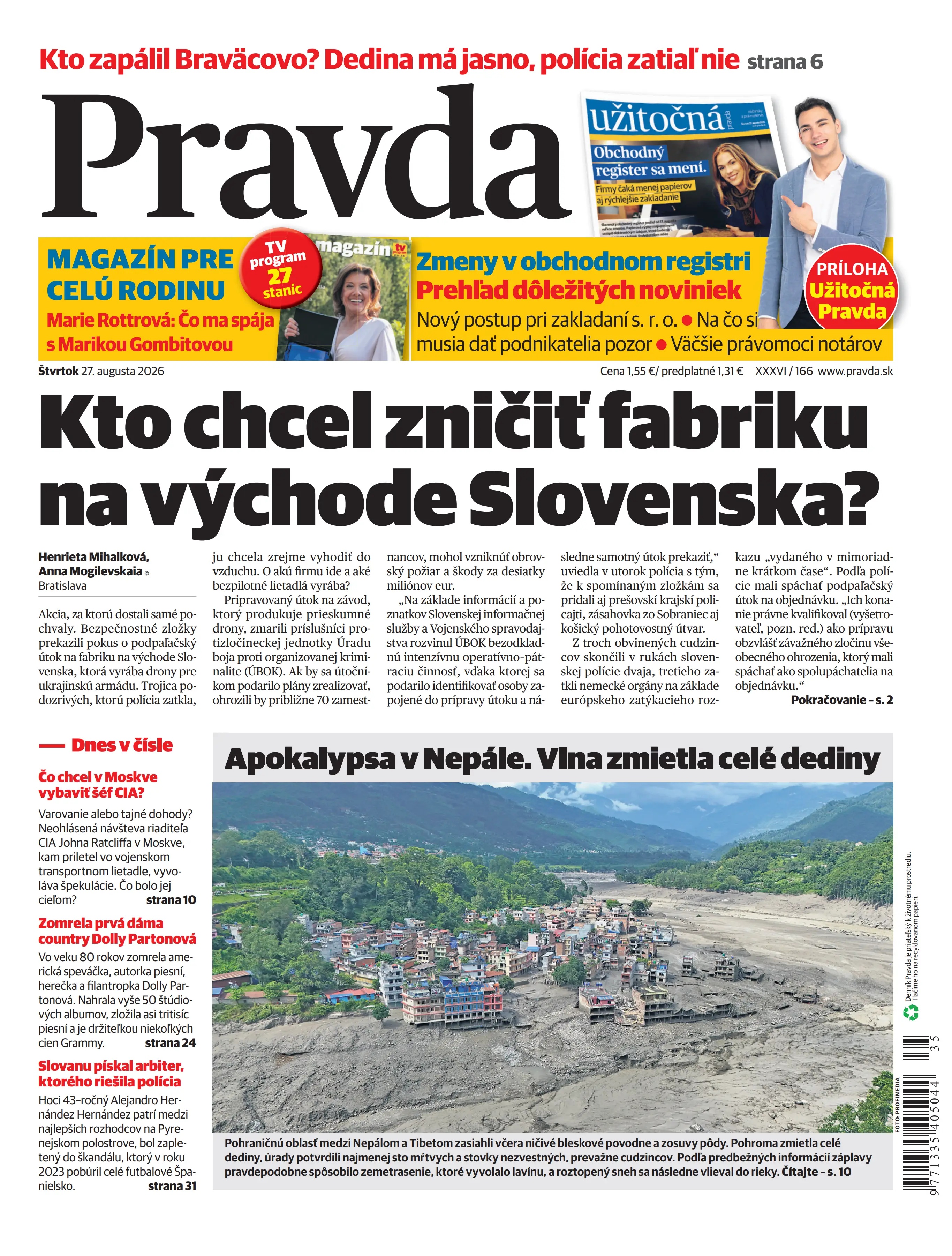 Pravda zo dňa 27.8.2026