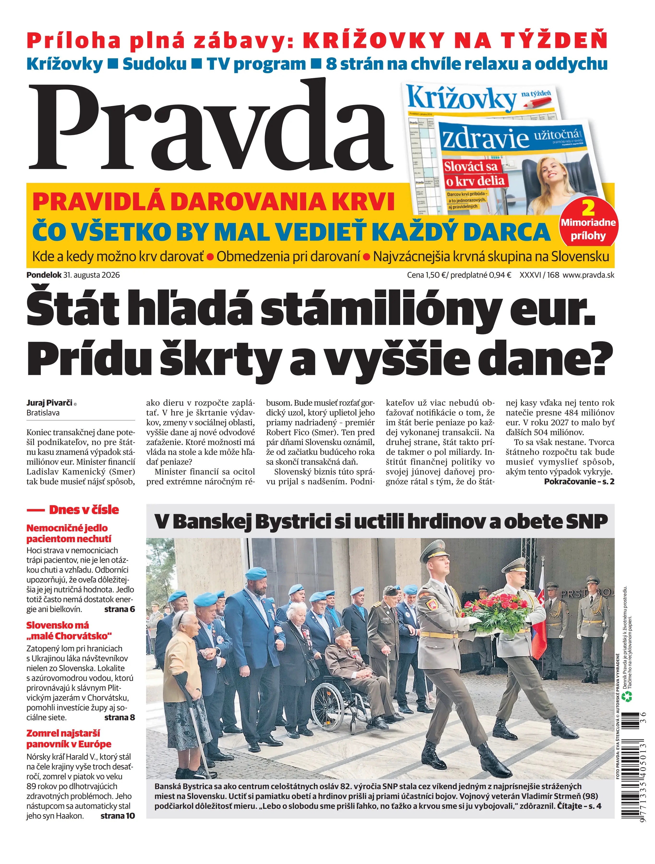 Pravda zo dňa 31.8.2026