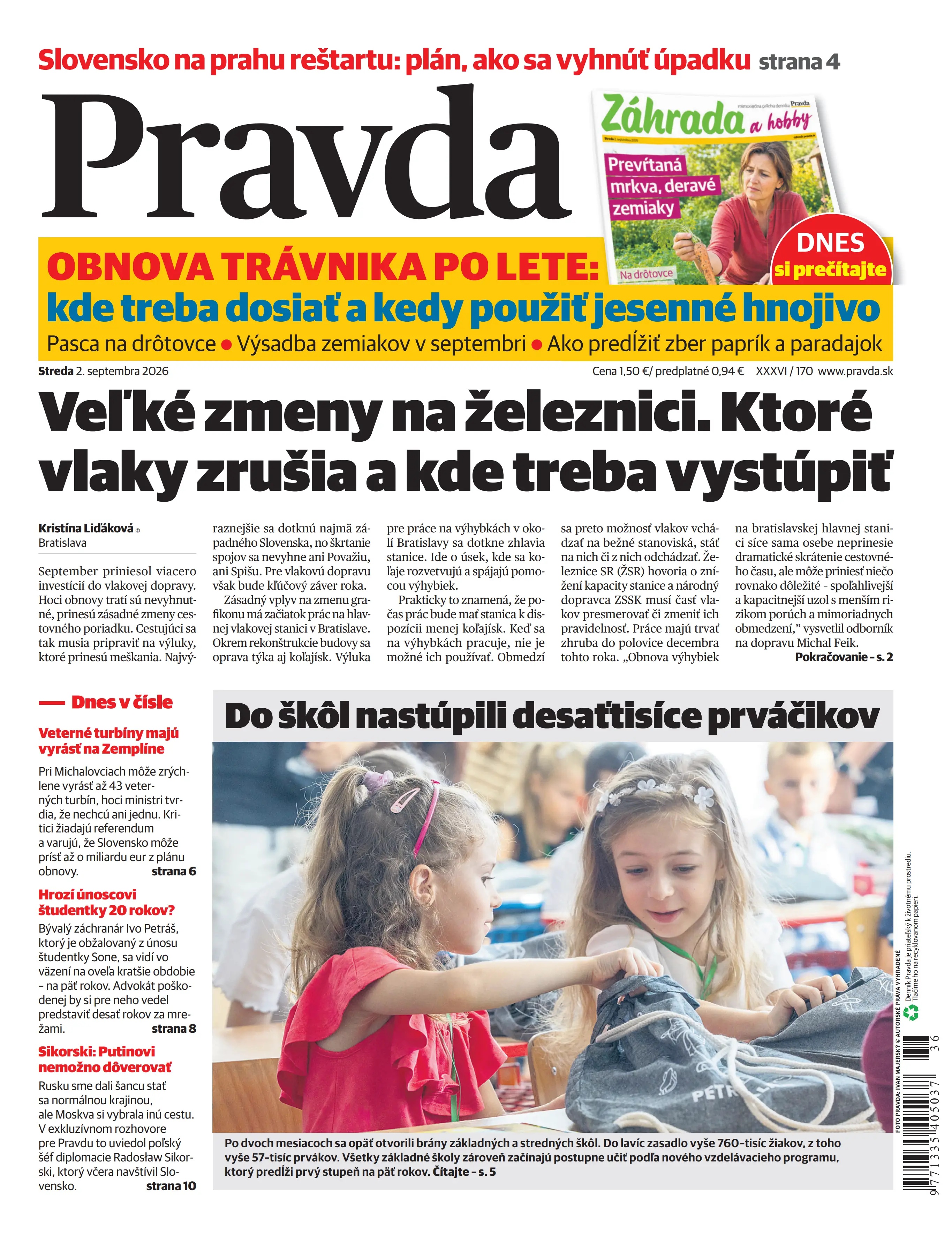 Pravda zo dňa 2.9.2026