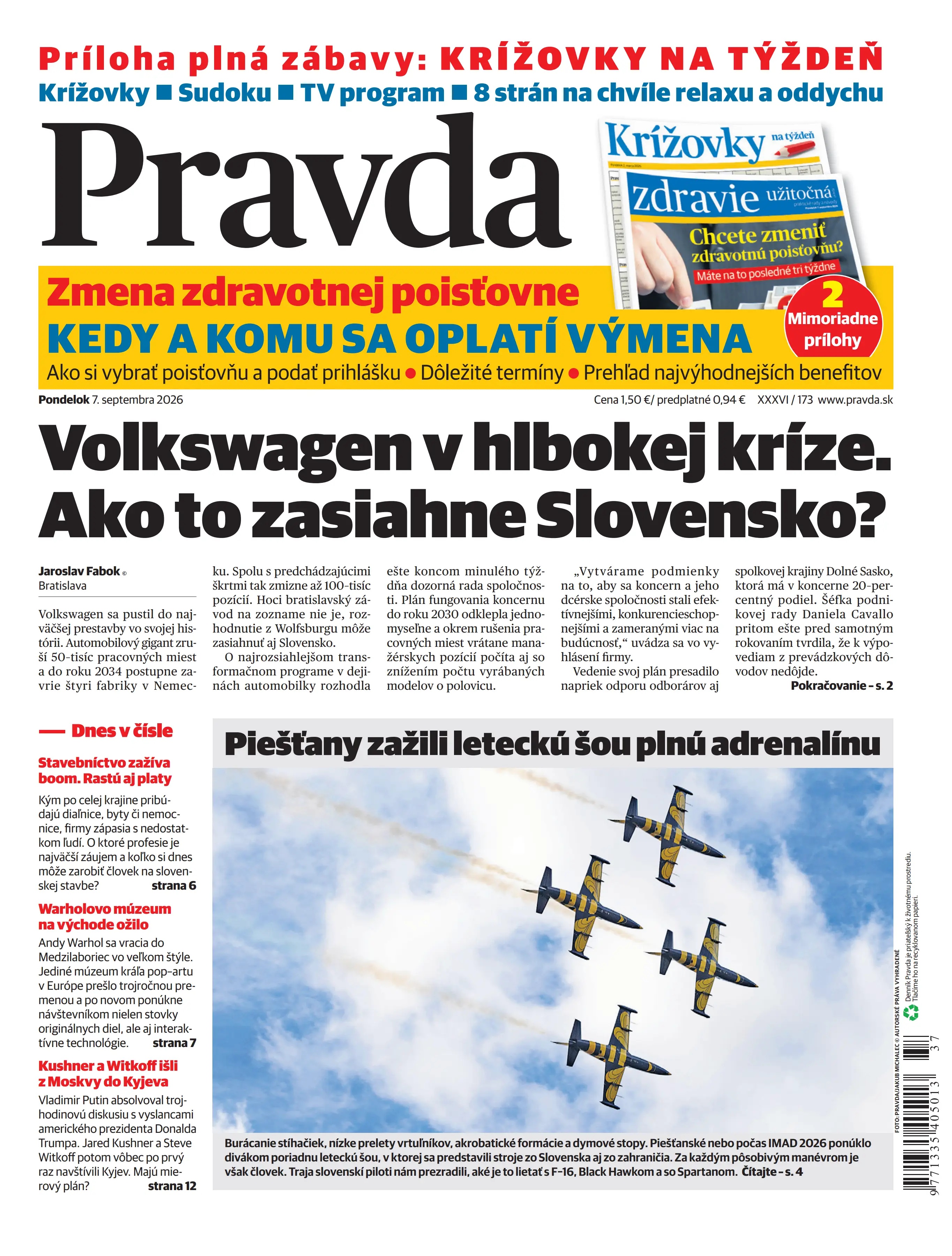 Pravda zo dňa 7.9.2026