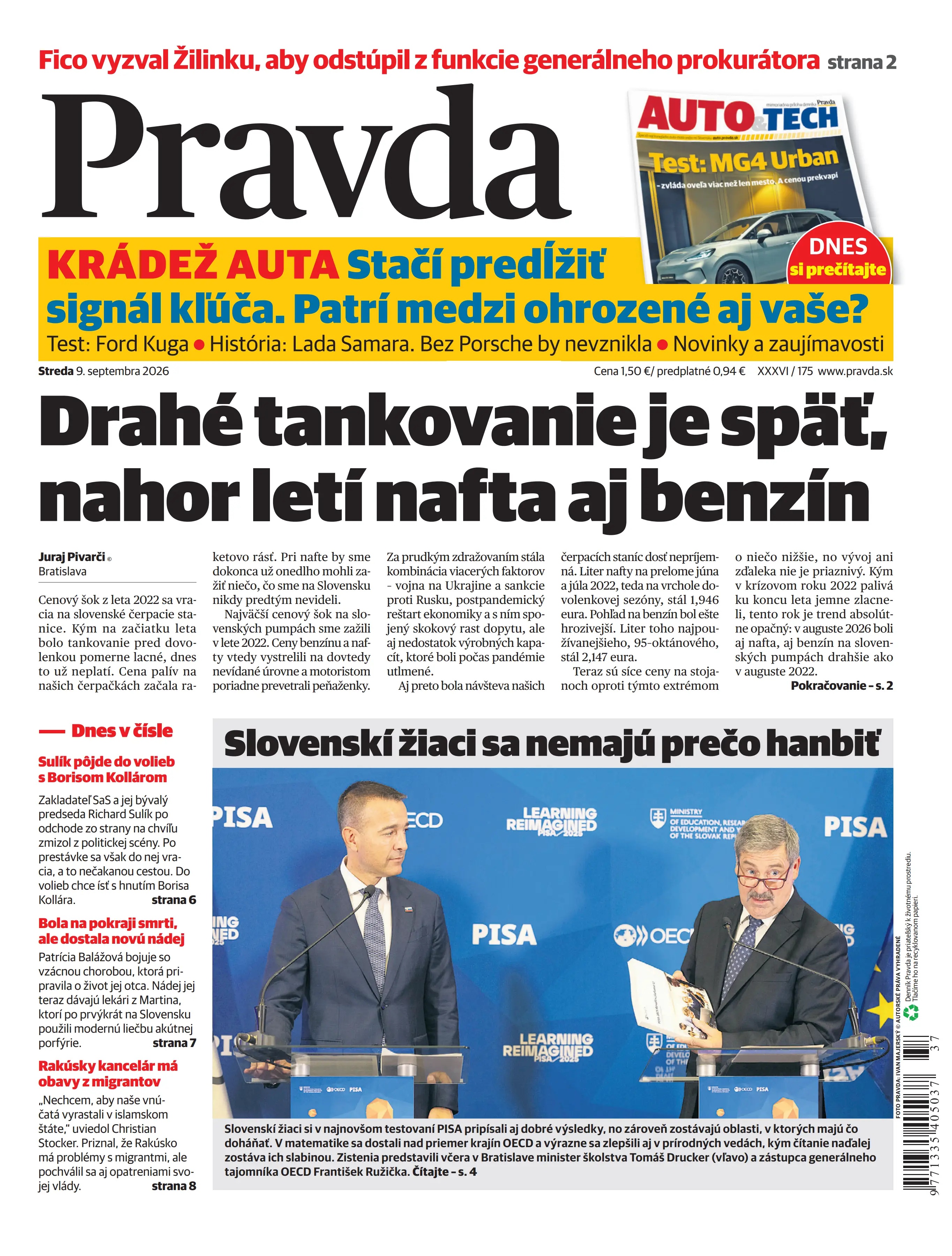Pravda zo dňa 9.9.2026