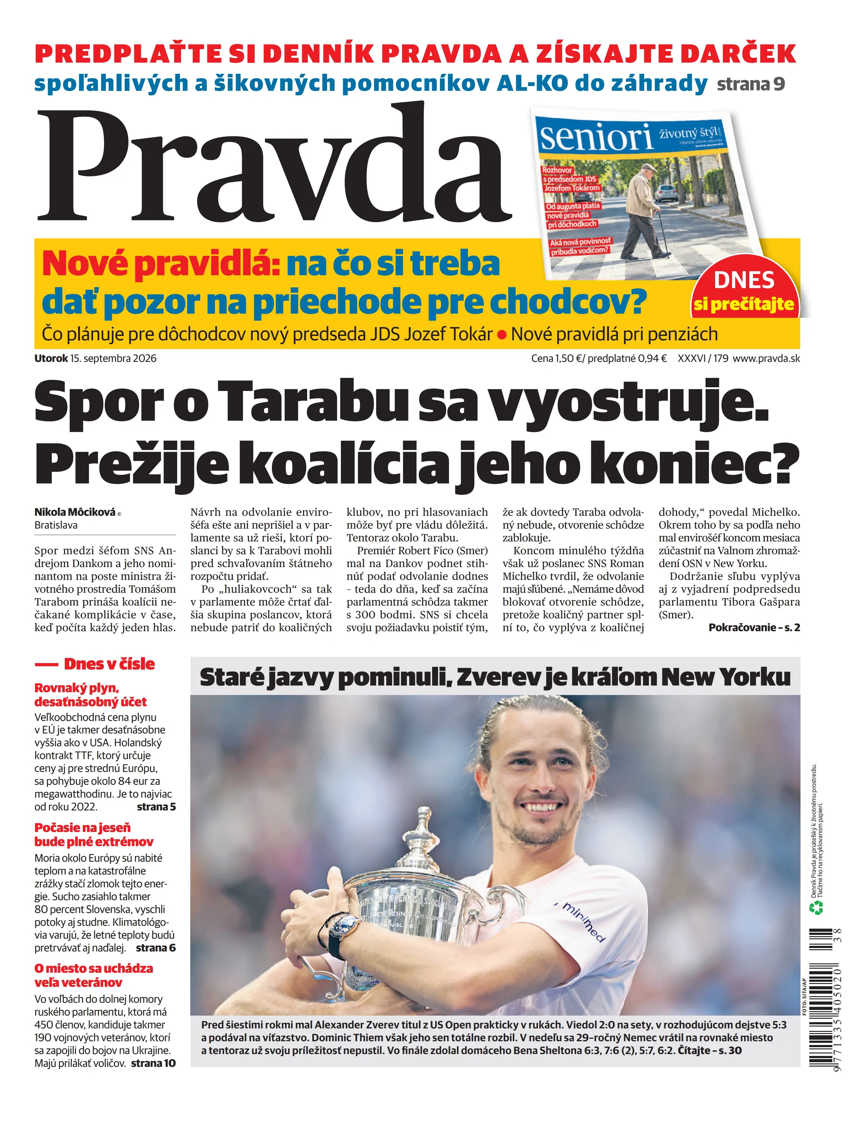 Pravda zo dňa 15.9.2026