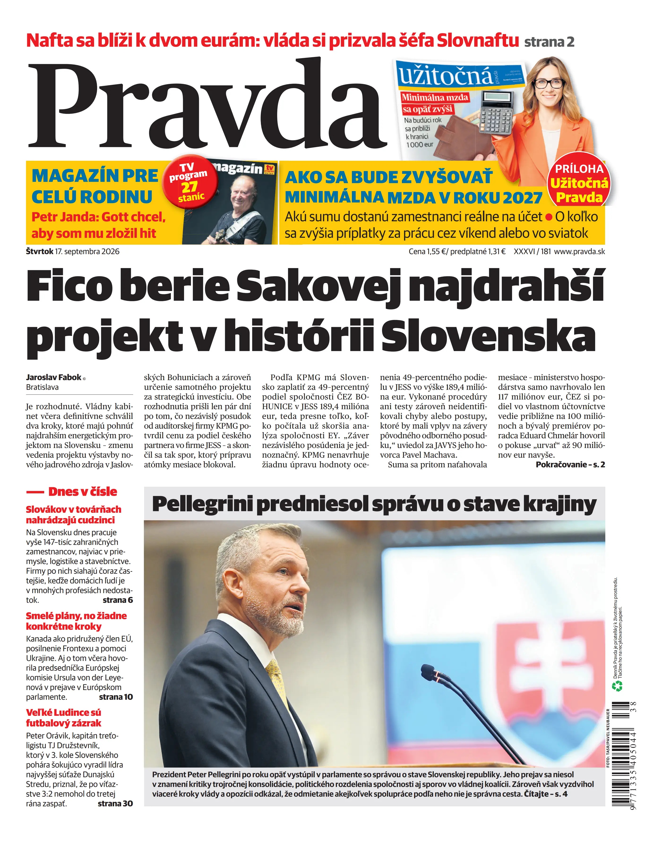 Pravda zo dňa 17.9.2026