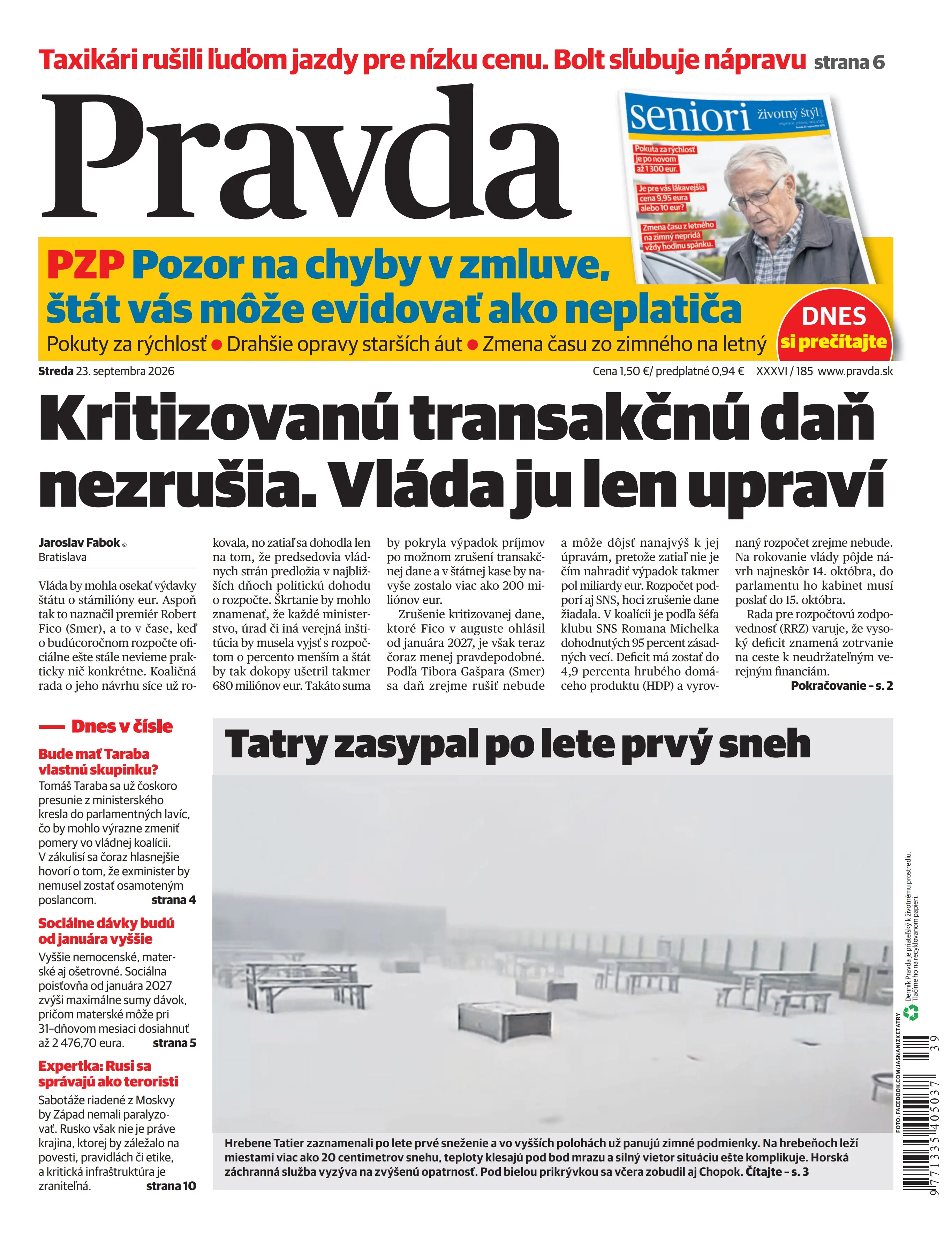 Pravda zo dňa 23.9.2026