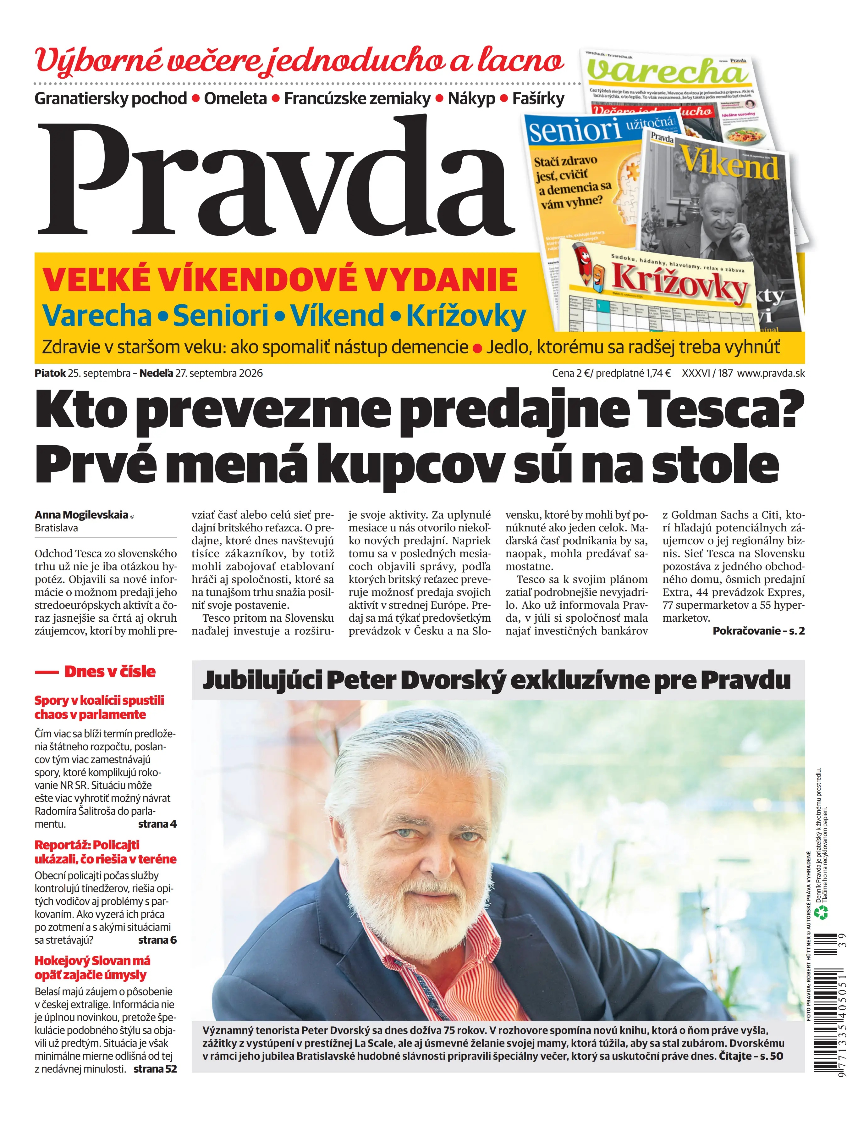 Pravda zo dňa 25.9.2026