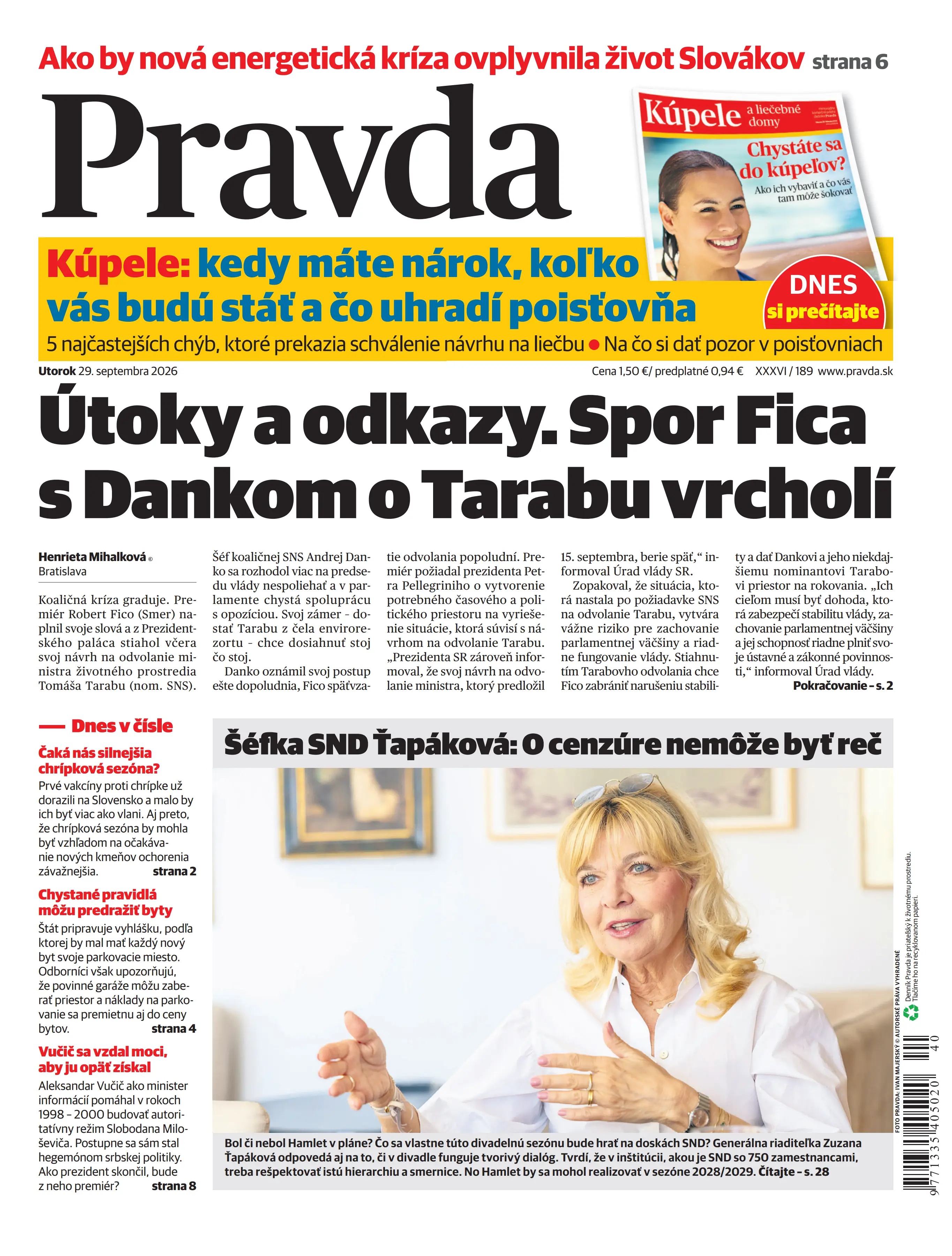 Pravda zo dňa 29.9.2026