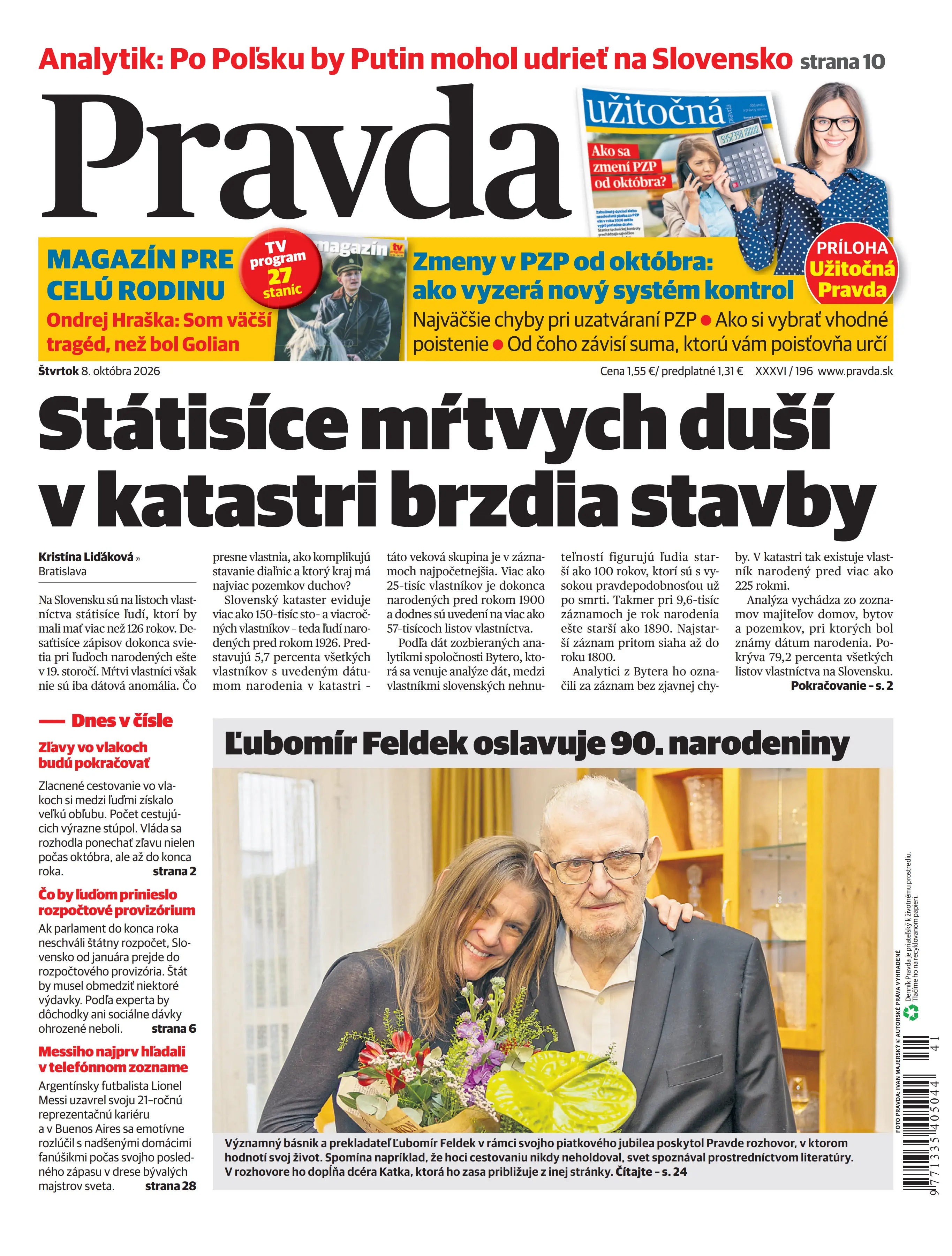Pravda zo dňa 8.10.2026