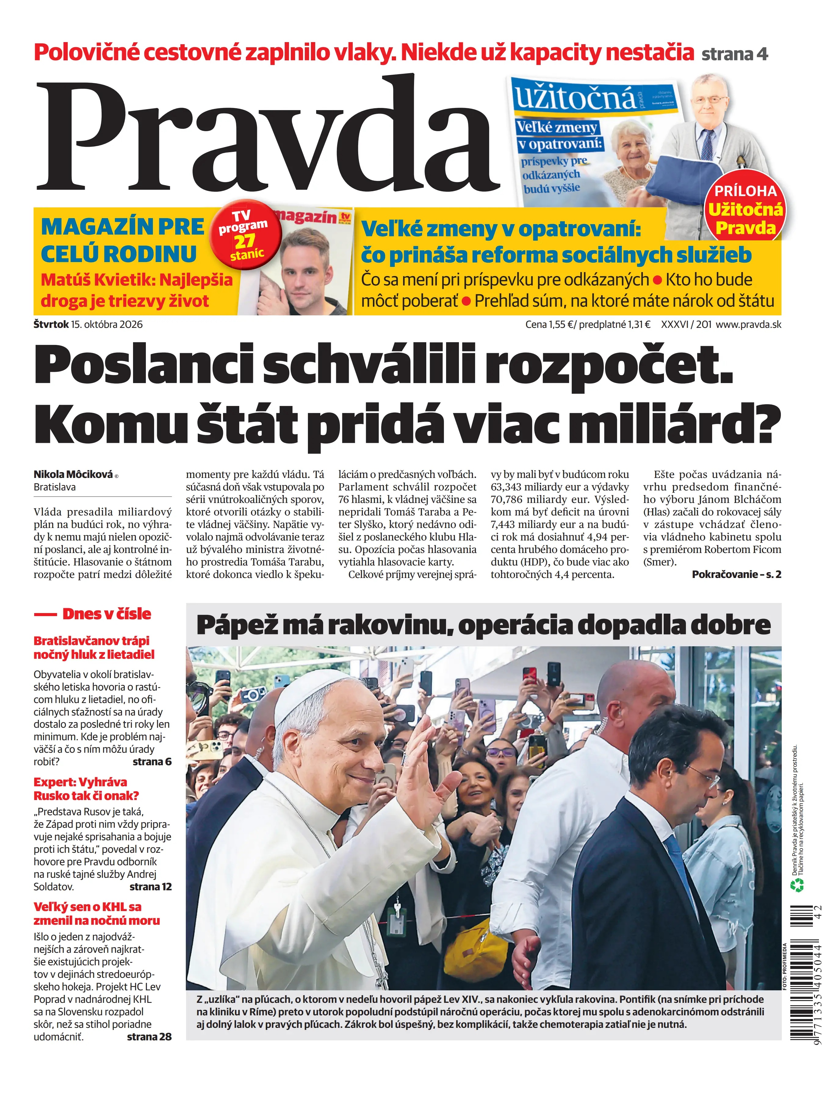 Pravda zo dňa 15.10.2026