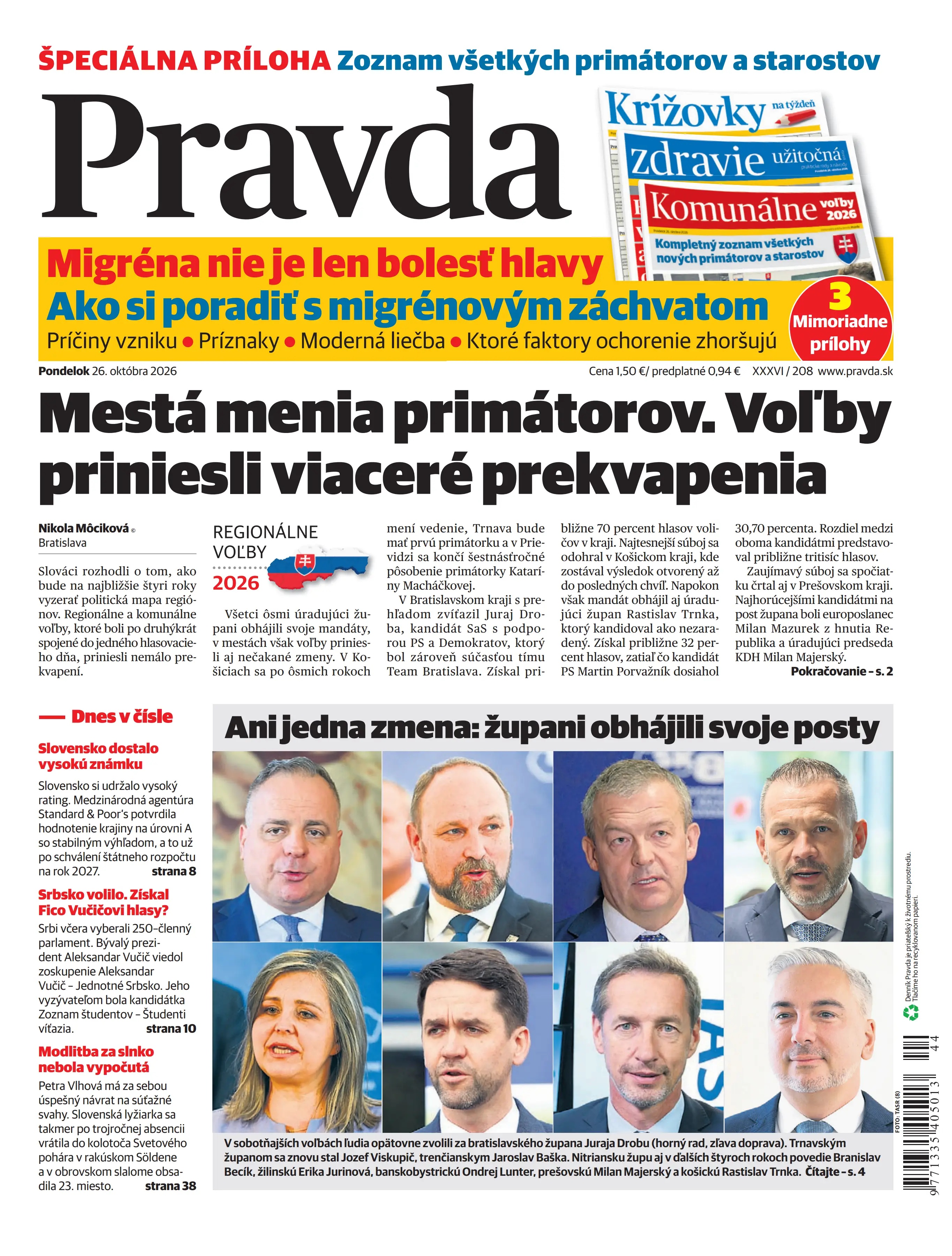 Pravda zo dňa 26.10.2026