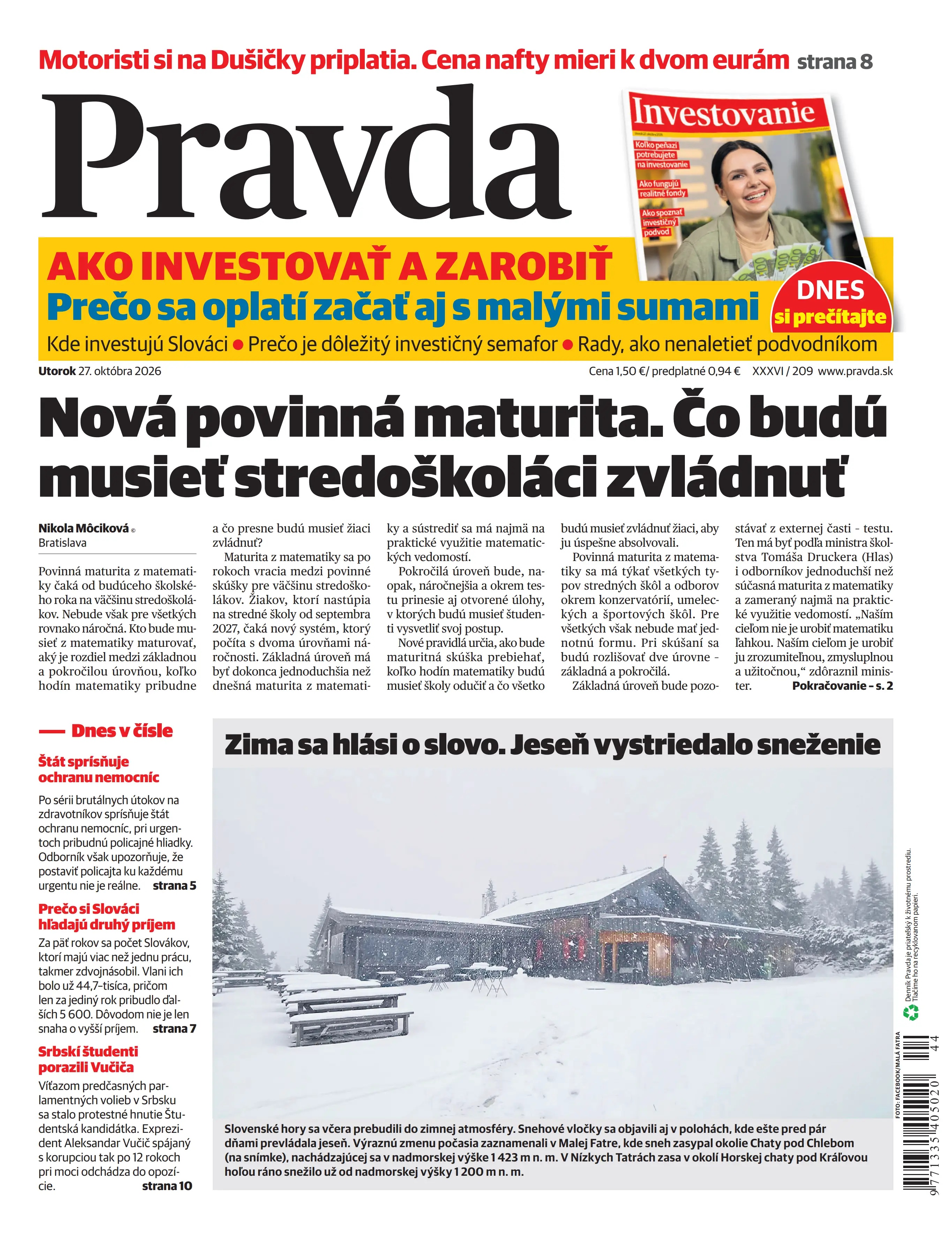 Pravda zo dňa 27.10.2026